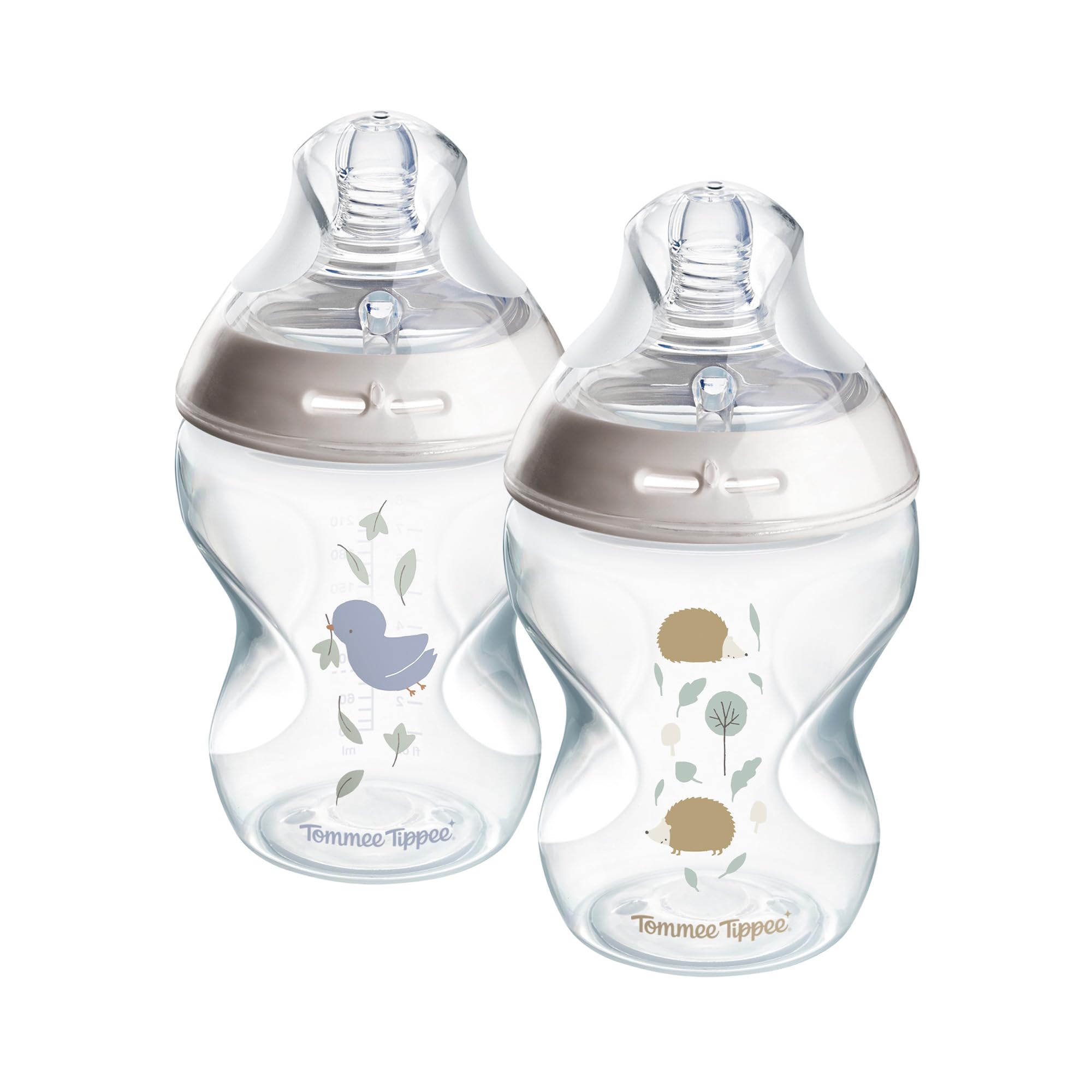 Tommee Tippee-Babyflaschen, Natural Start Anti-Kolik-Flasche 260ml, 2er-Pack, mit Langsamsauger inbegriffen brustähnl. Sauger, Anti-Kolikventil, selbst steril., Zubehör, dekor.