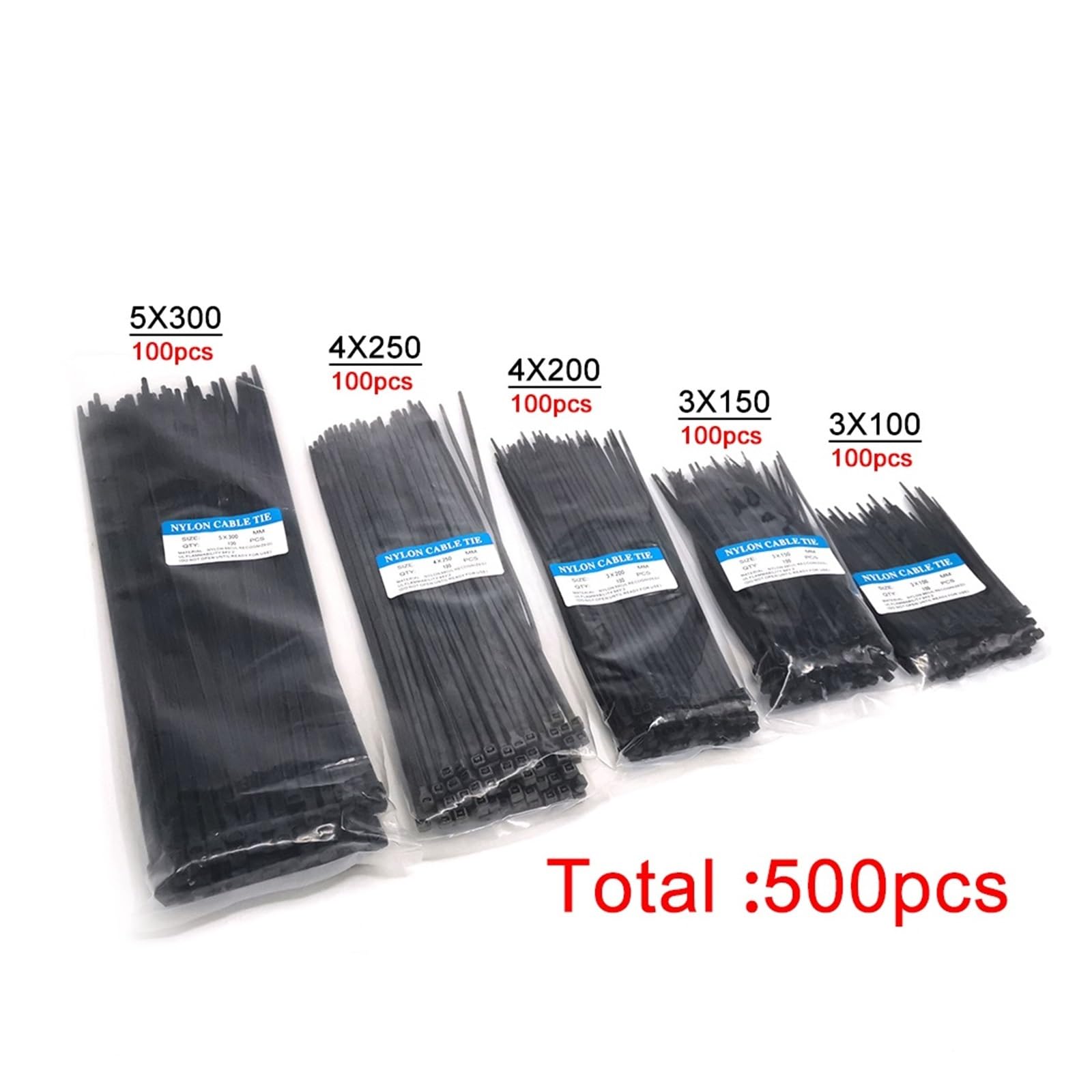 Lot De 150 Attaches Câble Universelles – Clips En T Plastique Pour Auto, Moto, Bricolage