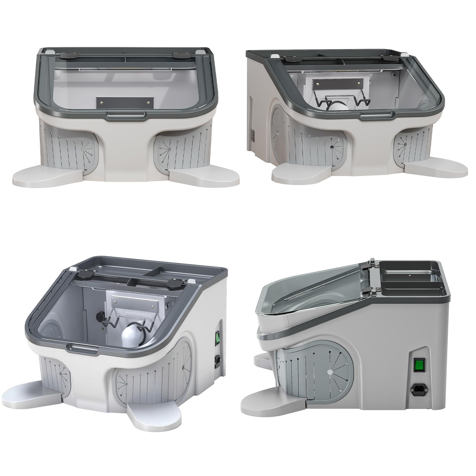 JT-69 - Caja de polvo LED para laboratorio con chorro de arena, filtro colector de polvo integrado