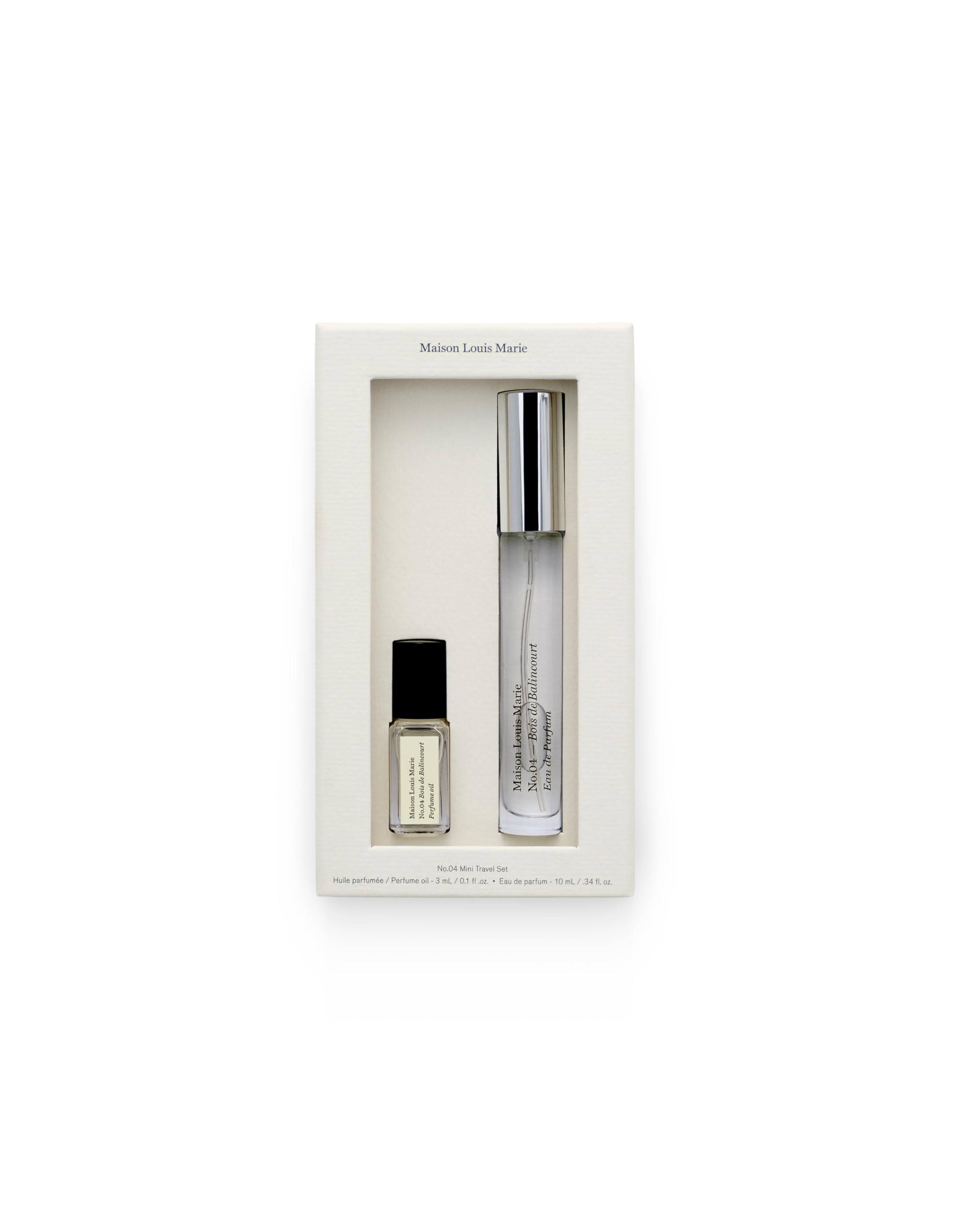 No.04 Bois De Balincourt 2-Piece Mini Travel Set | Luxury Clean Beauty + Non-Toxic Fragrance (3 mL roll-on oil; 10 mL spray)