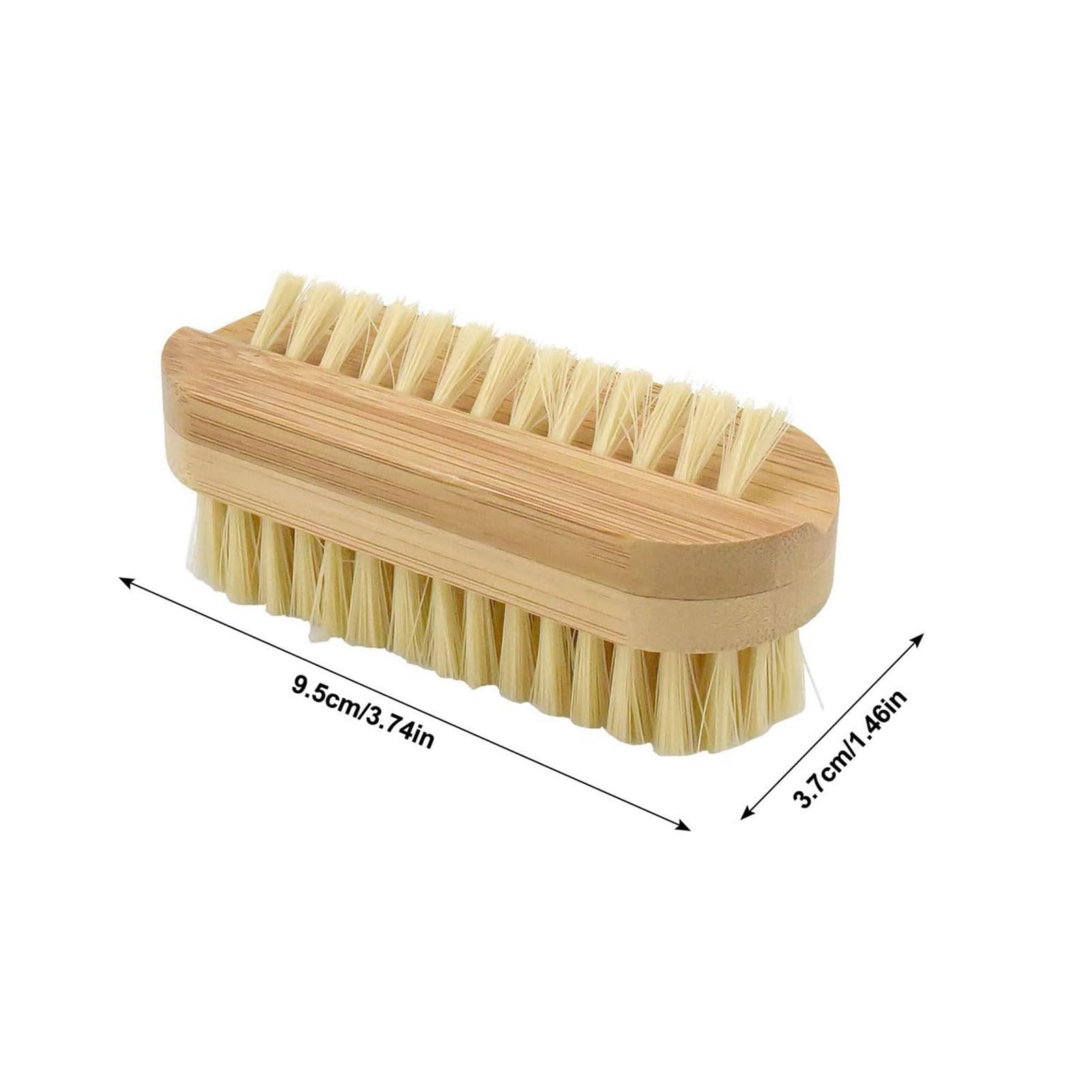 rflaueo 6pcs Wooden Nail Brush Double Sided Scrub Wood Nail Brush for Toes Nails Hands Garden Salon(U94-6) - Image 2