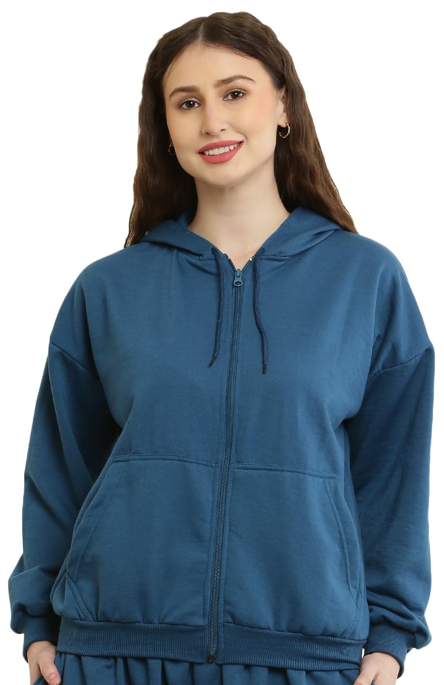 ELEGANCE Women Fleece Warm Zipper Hoodies Jackets for Winters || 3XL TO 10XL || Plus Size (11 COLOURS)-image-30