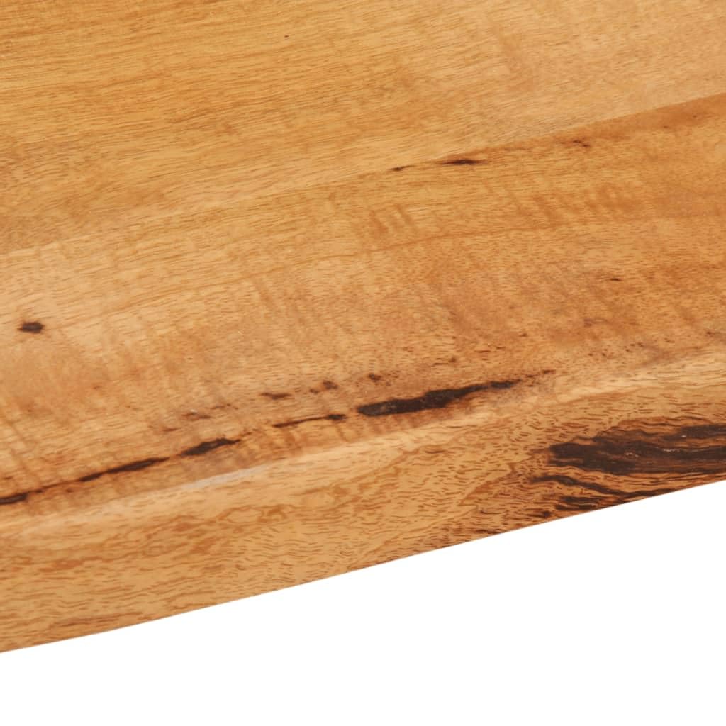 vidaXL Tablero de Mesa Borde Natural Madera Maciza Mango 100x60x2,5 cm, Superficie de Mesa