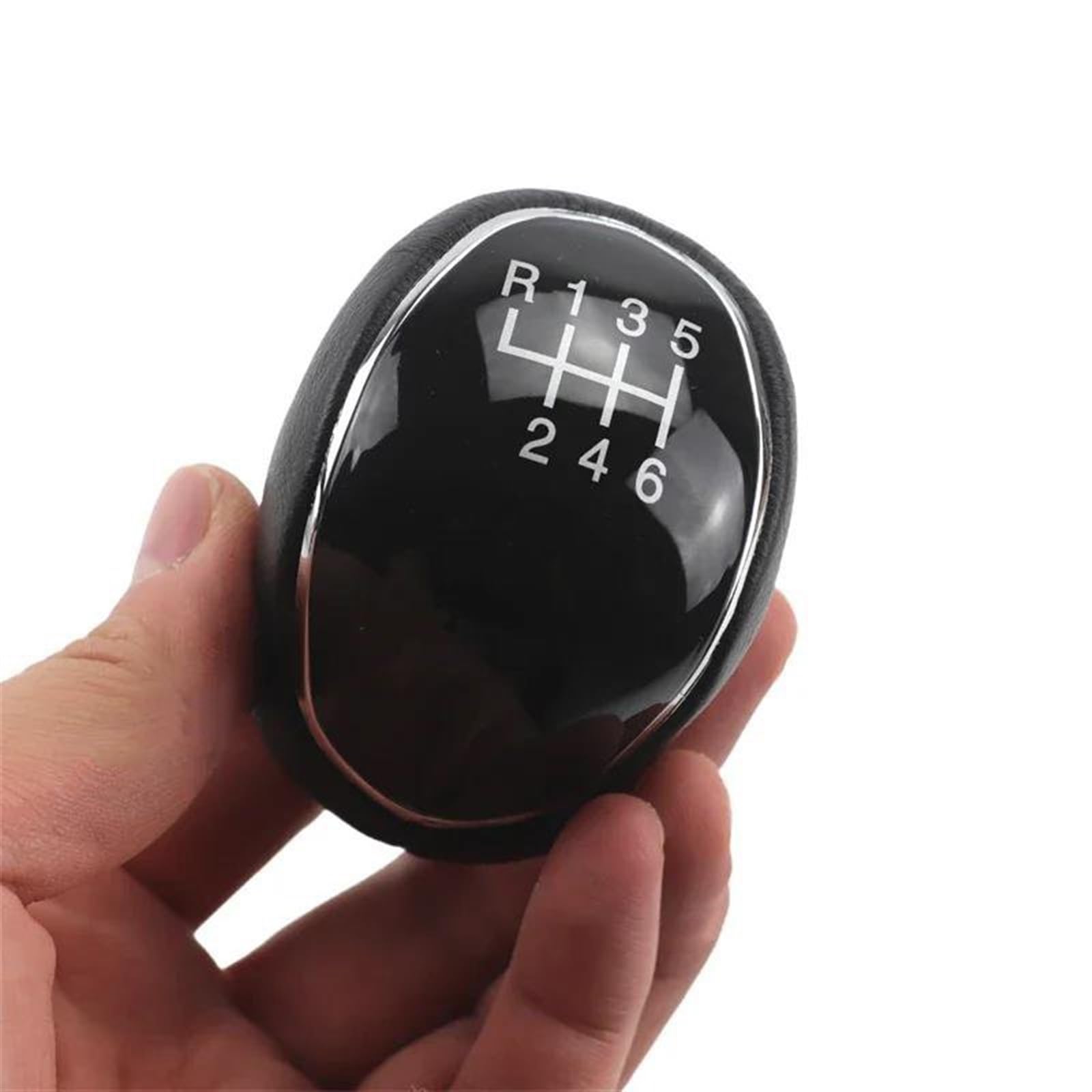 YDXHERTA 5/6 Car Leather Gear Shift Knob for Ford S-Max for C-Max for Kuga for Galaxy for Mondeo 4 Mk4 for Transit for Tourneo for Connect for Focus Spare Parts(6-Speed)