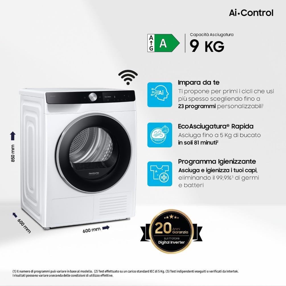 DRYER AI CONTROL 9KG A (A+++)