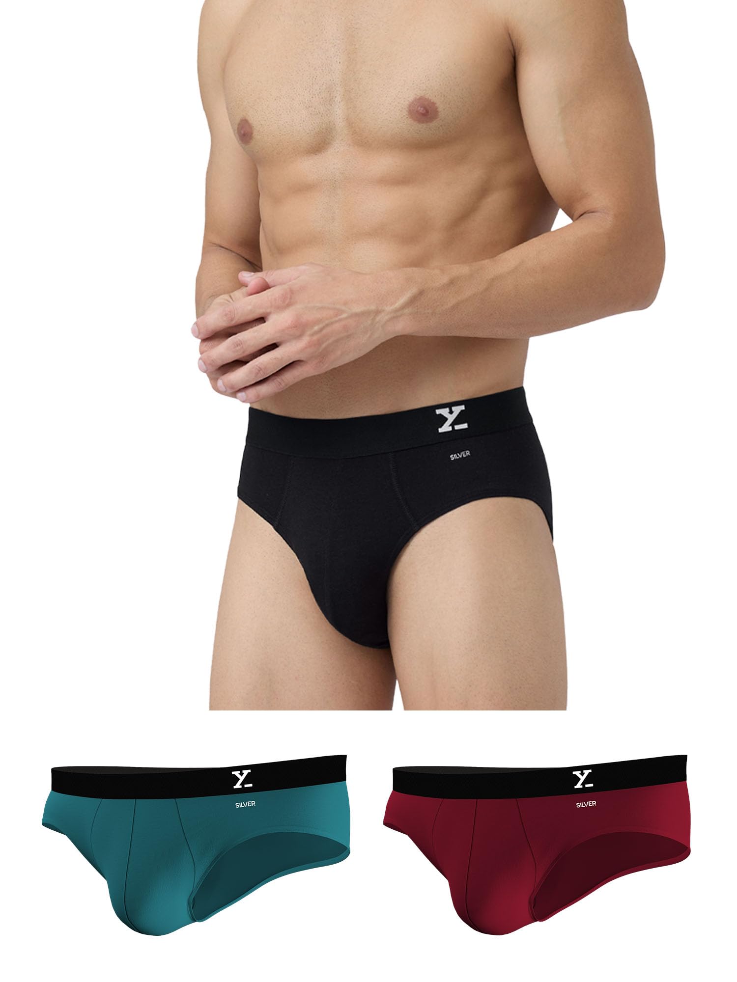 xyxx Men’s Aero 100% Super Combed Cotton Regular Fit Solid Anti Bacterial Briefs with No Marks Waistband (Pack of 3)-picture-17