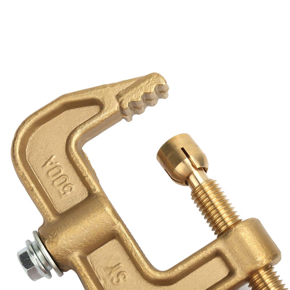 Kadimendium 500A Brass Material Classical G Shape Ground Welding Earth Clamp Welding Ground Clamp G Ground Welding Earth Clamp for Welding Machine