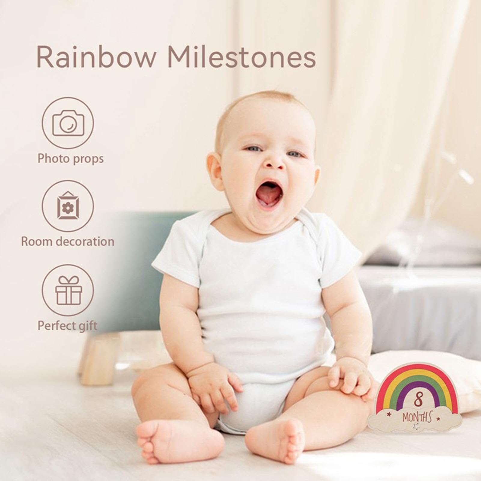 Baby-Meilensteinkarten Im Regenbogen-Design - Perfektes Geschenk Zur Babyparty Oder Geburt