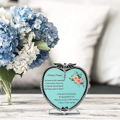 Miniatura 3 de Portavelas de cristal para oración de enfermeras – God Grant Me Prayer – Portavelas – 3 x 4 x 4 pulgadas – Regalo ideal para enfermeras
