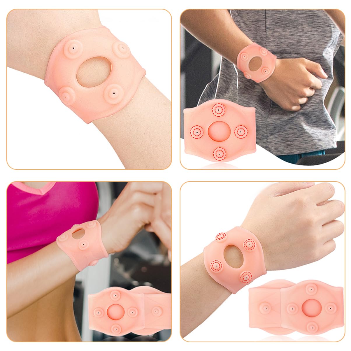 Ipetboom 2Pcs Workout Wrist Brace Breathable Compression Support for Running Cycling Soft Pressure Resistant Injury Prevention Design