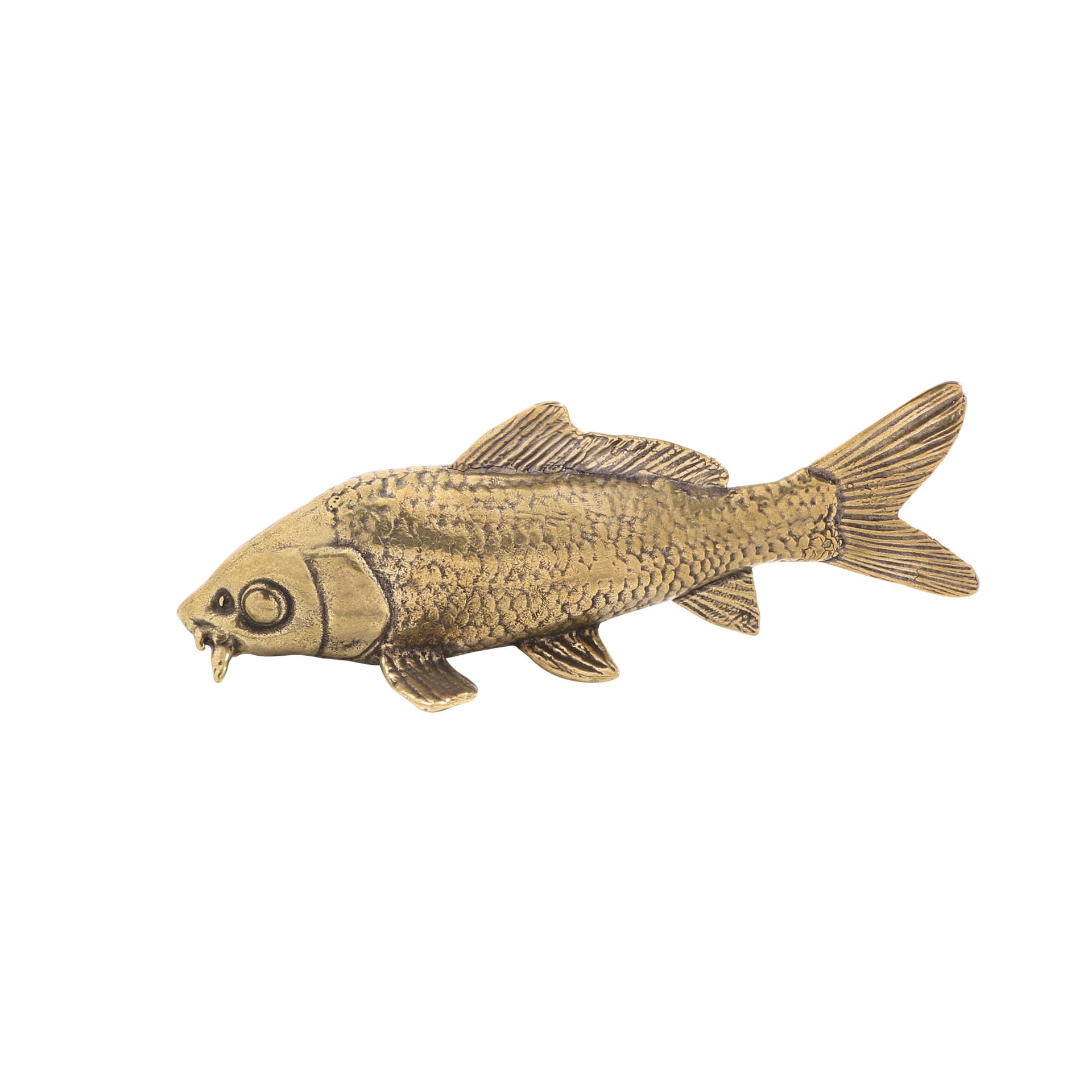 NGDFGR Brass Large Carp Miniature Statue,Metal Realistic Fish Sculpture Desktop Ornament Home Bonsai Micro Landscape Decr Accessories Paperweight