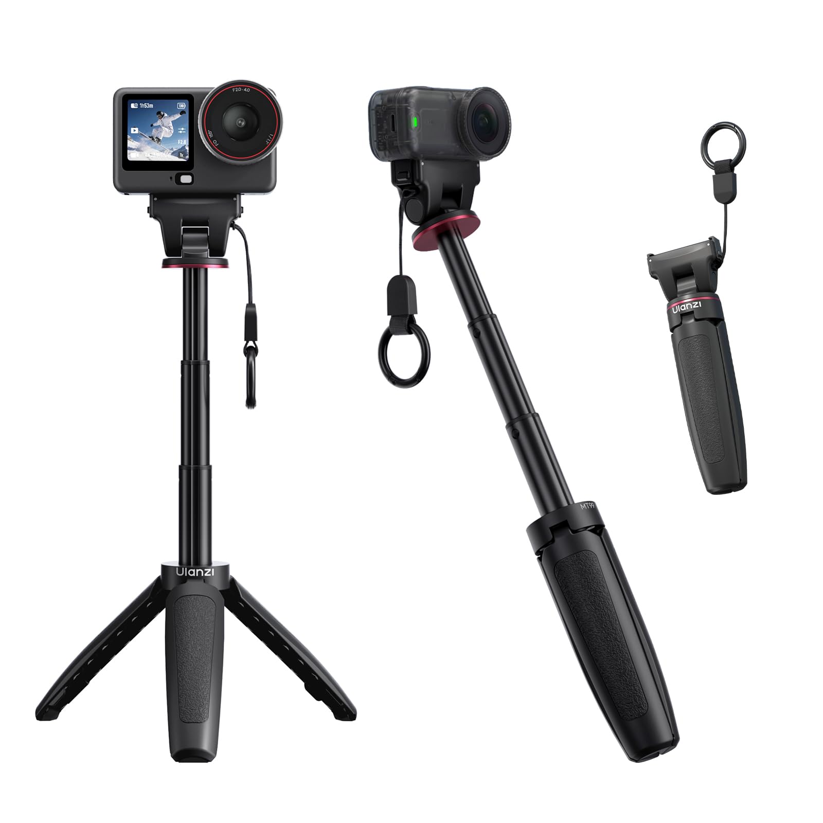 ULANZI MT-99-1 Mini trípode y Palo Selfie para Osmo Action 6/Nano,26cm