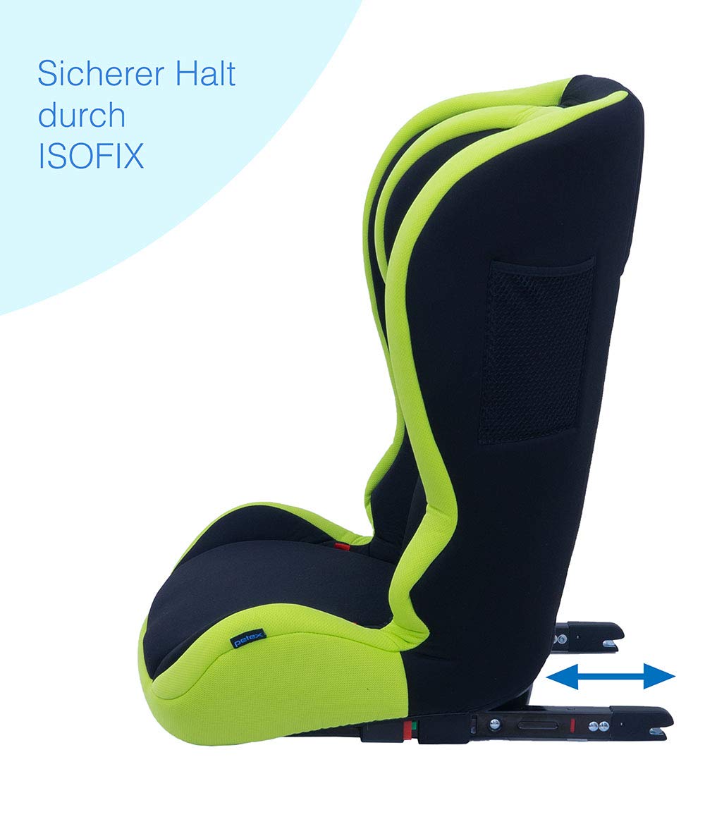 Petex fotelik dziecięcy Premium grupa 2 3 zgodny z ECE R44/04 – ISOFIX
