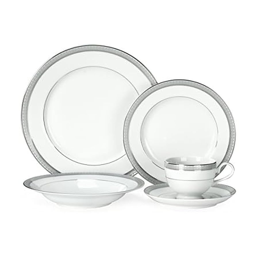 Amazon.com | Mikasa Platinum Crown 40-Piece Dinnerware Set