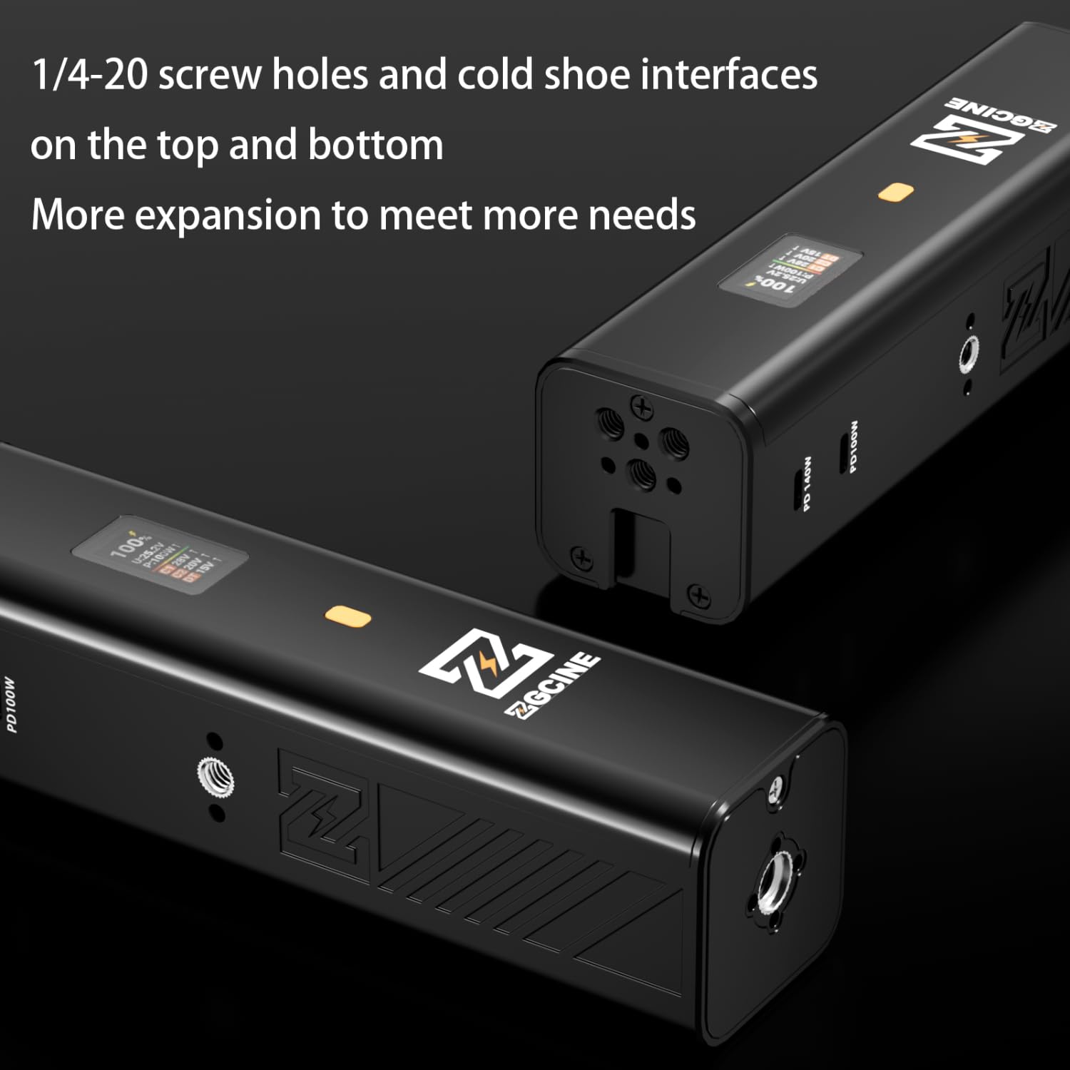 ZGCINE ZG-H110 uchwyt baterii do aparatu 99 Wh 140 W PD3.1 powerbank | ręczny uchwyt baterii z wyświetlaczem LED, wyjście Dual PD+D-Tap, uchwyt akumulatora LED do kamery, światła wideo i kamery Action
