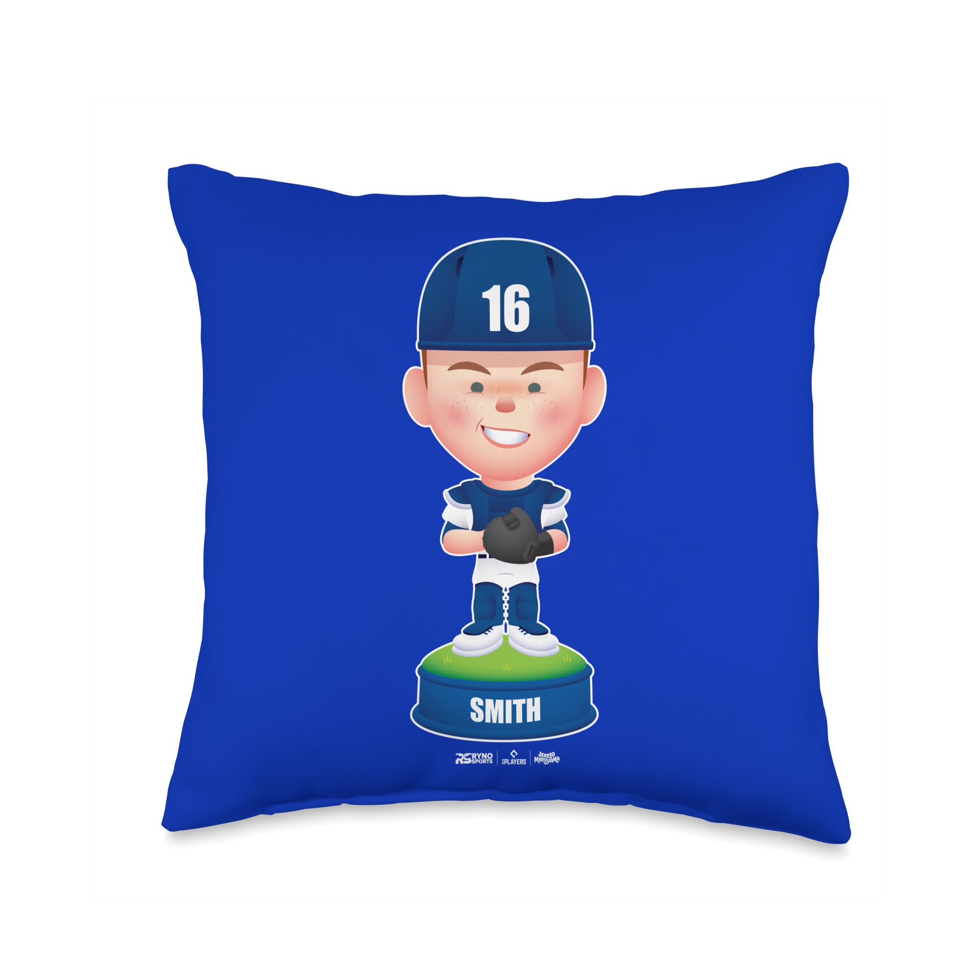Will Smith Los Angeles Baseball Bobblehead MLBPA Throw Pillow