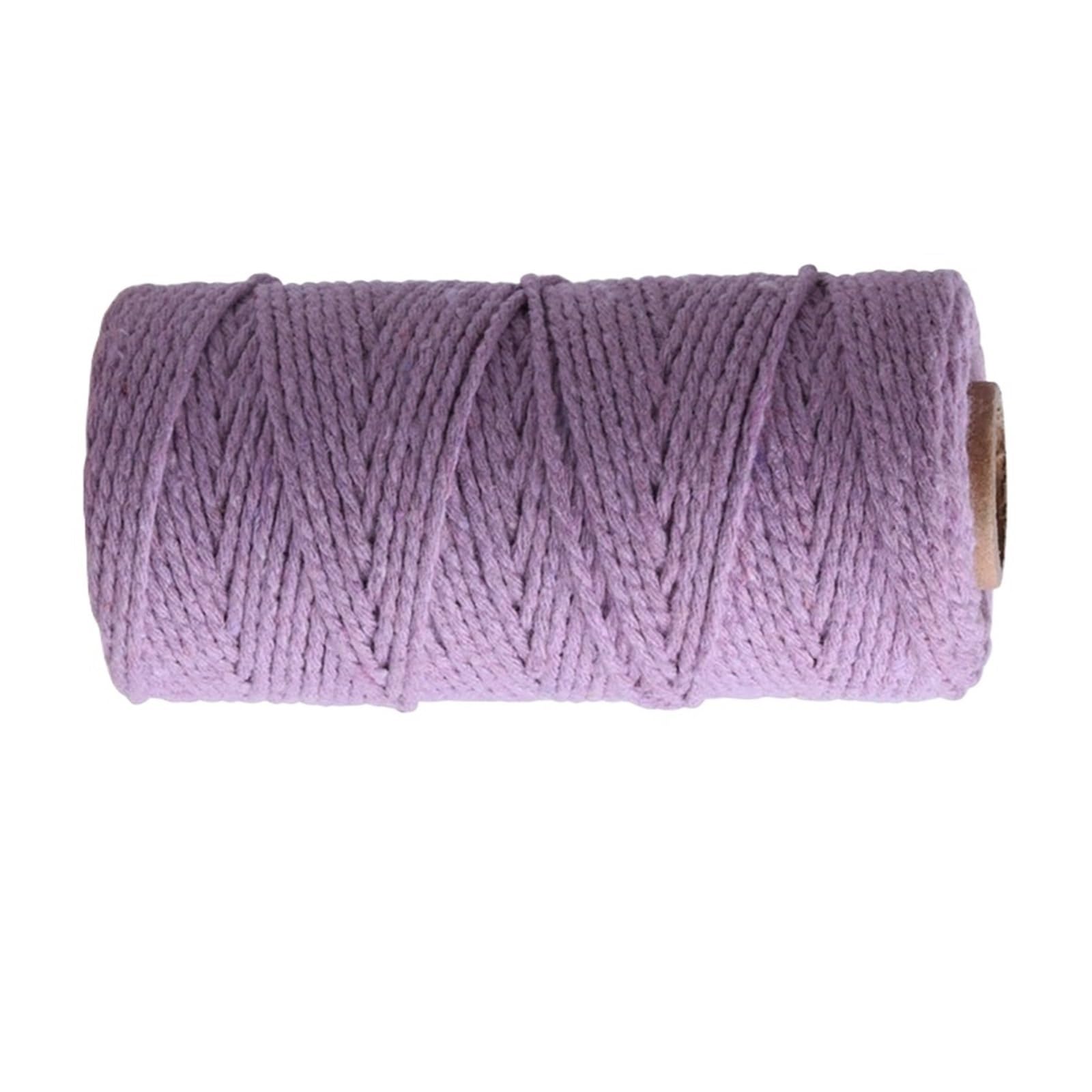 2mm 100M(3937") Beige Macrame Cord Thread Handmade Crafts Cotton Twisted Twine Rope String Home Textile Wedding Party Decor(3)