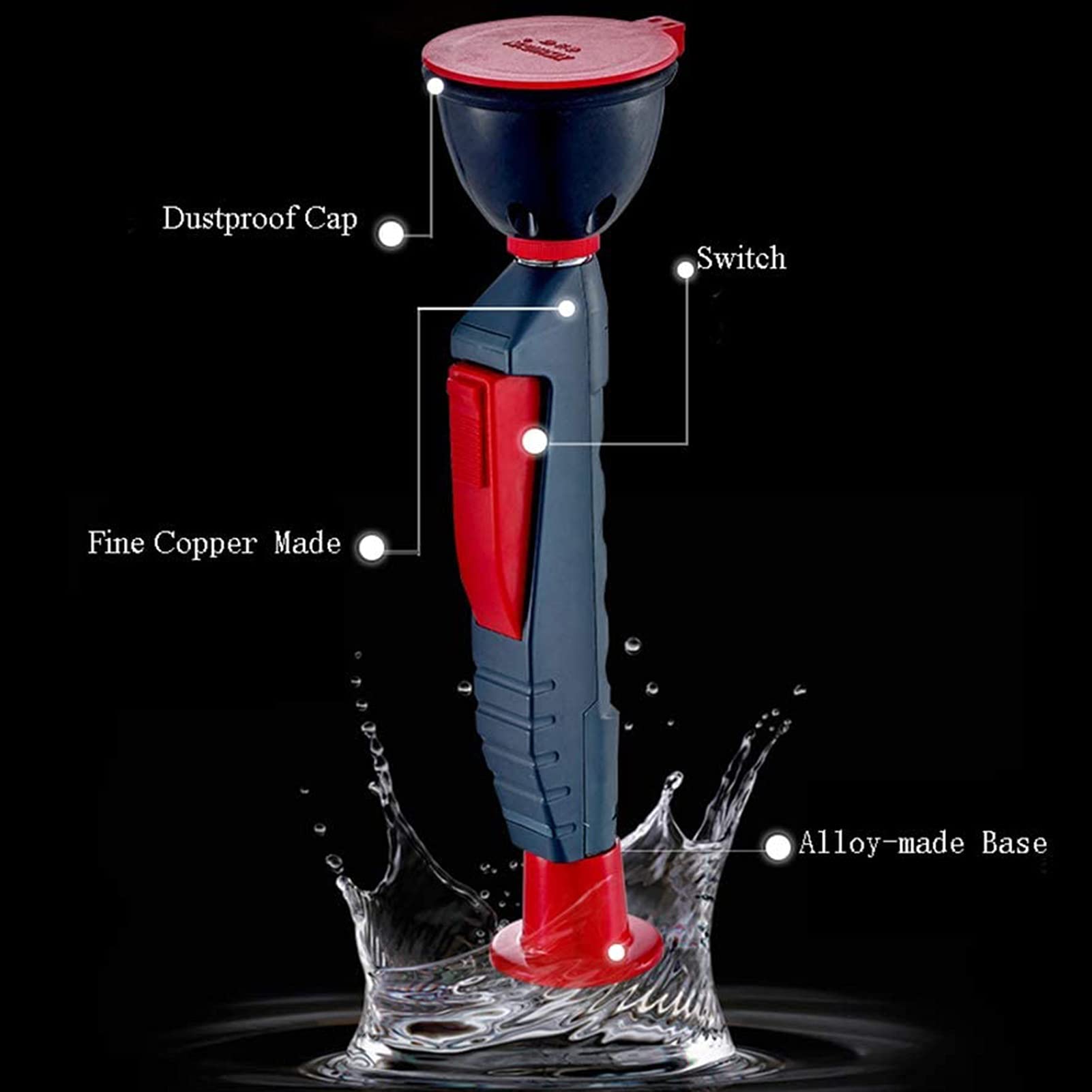 Notfall-Augenspüler Hand-Augendusche Drench-Schlaucheinheit Spray Wandmontierte Einzelkopf-Augenspülstation Gesichtsspüldusche for Labor- und Industriegebrauch (Size : 220mm)