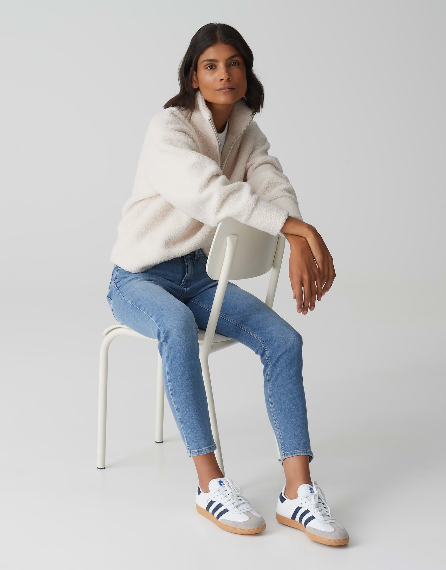 OPUS Damen Skinny | Skinny Jeans ELMA Ocean Blue Low Rise mit Stretch-Anteil