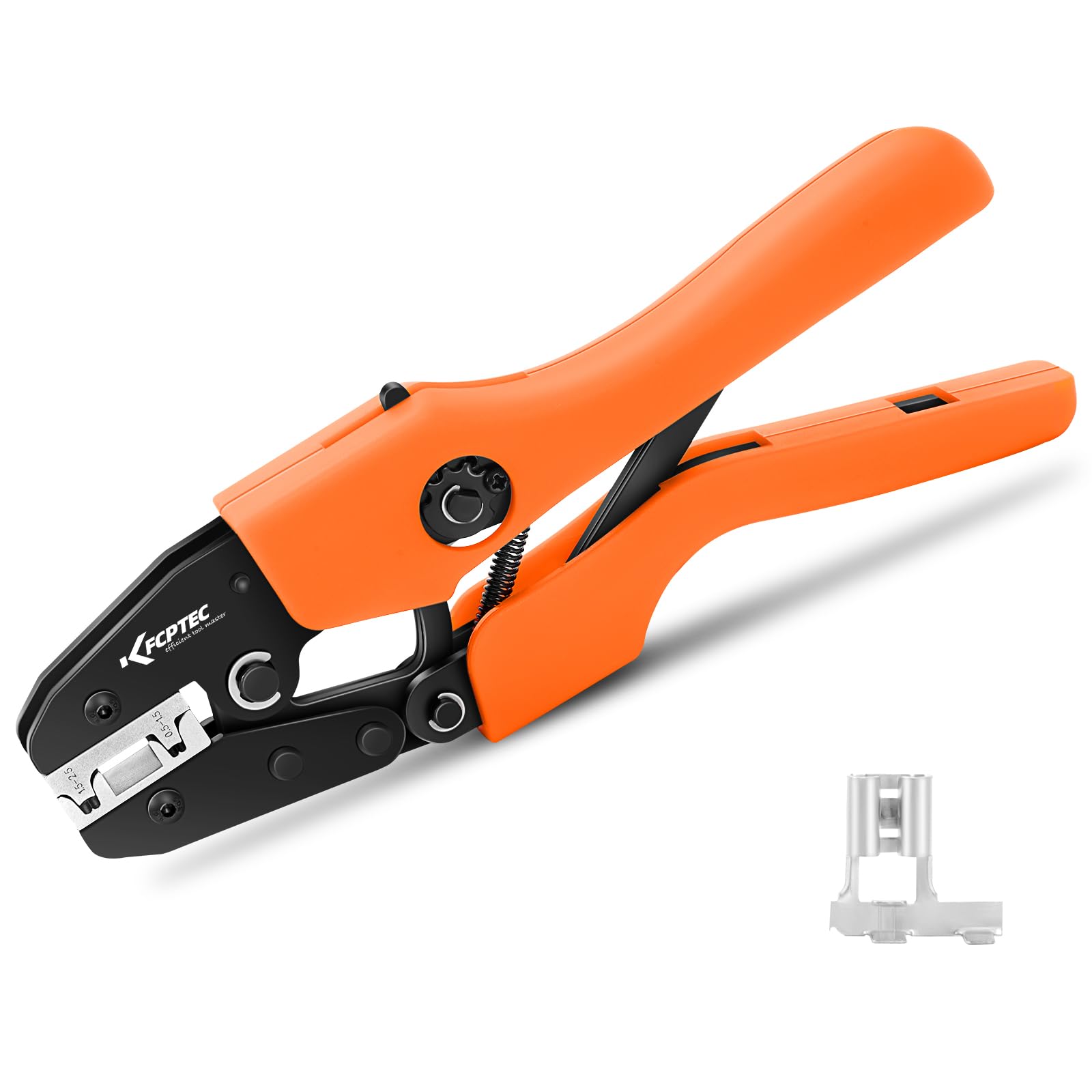 KF CPTEC Crimping Tool for Tab 90° Flag Connector 22-14AWG (0.5-1.5 mm²/1.5-2.5 mm²), Cable Lugs Flat Connector 90° Angled