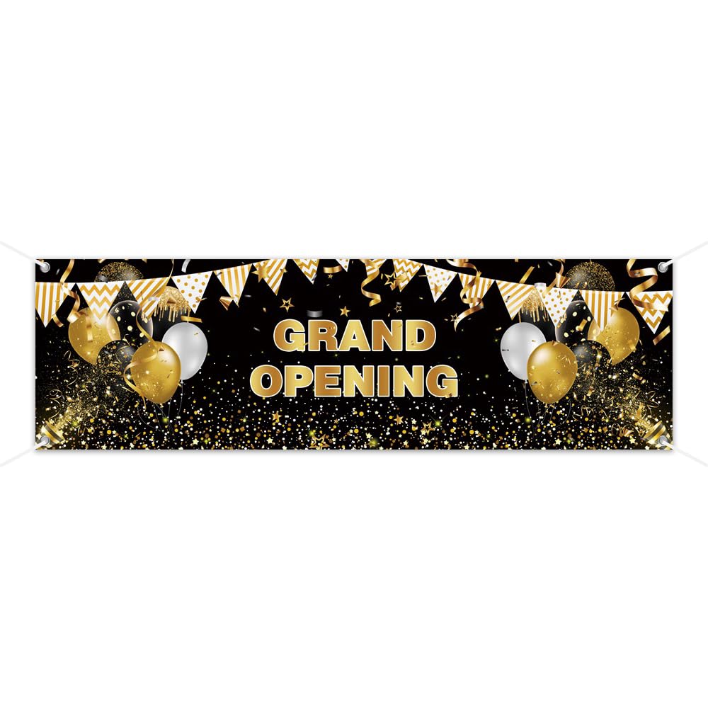 Grand Opening Banner 118x35inch Fabric Opening Banner for Retail Store Shop Business New Restaurant Grand Ceremony Decor