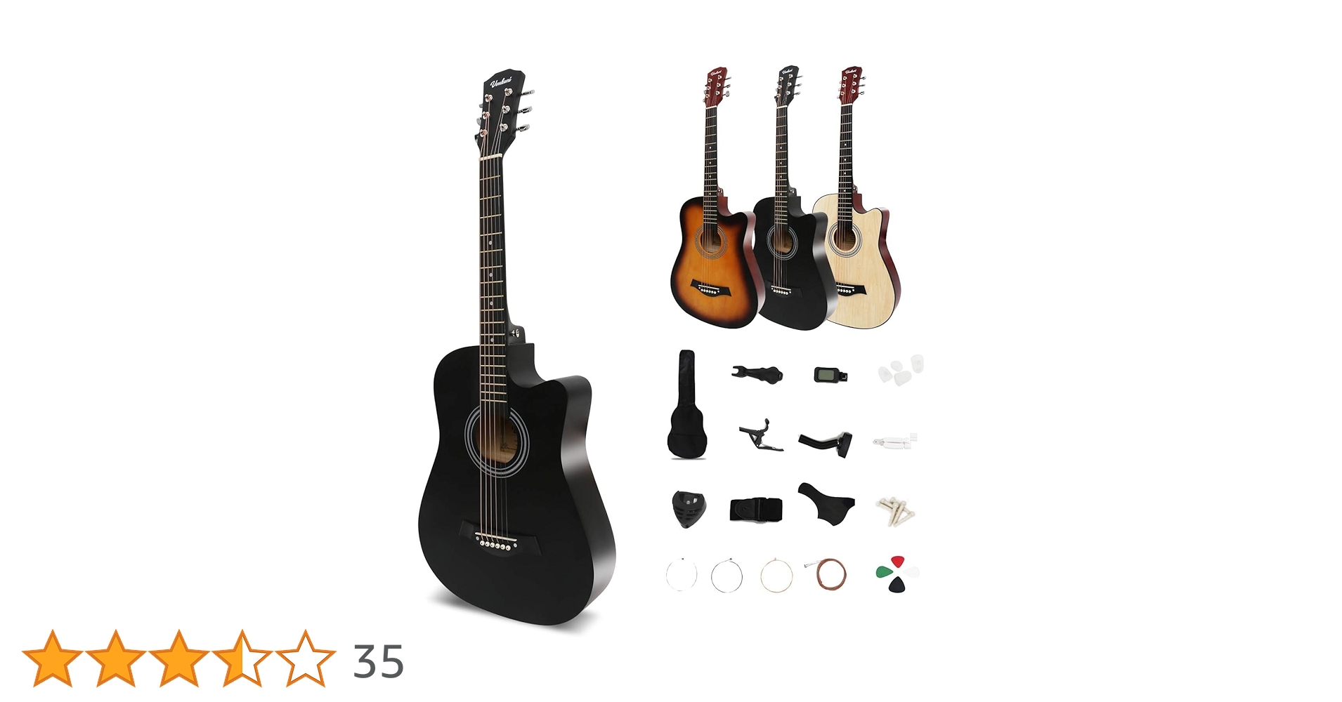 Amazon | アコースティックギター 17点セット 初心者入門セット 練習