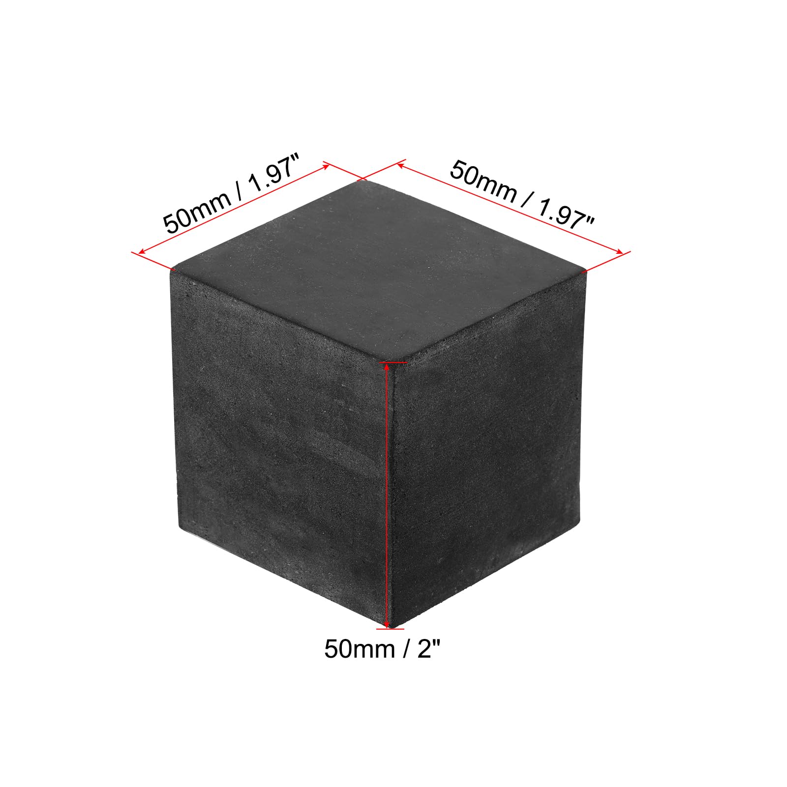 PATIKIL Tappetini in Gomma Antivibranti, 8pz Tappetini Antivibranti Quadrati 1,97" x 1,97" x 2" per Condizionatori d'Aria HVAC, Compressori d'Aria, Lavatrici, Asciugatrici, Nero