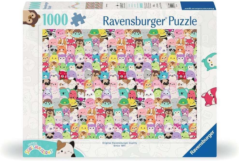 Ravensburger - Squishmallows Challenge - 1000 Piece Jigsaw Puzzle - Cute and Colorful Squad Art - Premium Quality - Ideal Gift - Puzzles for Adults