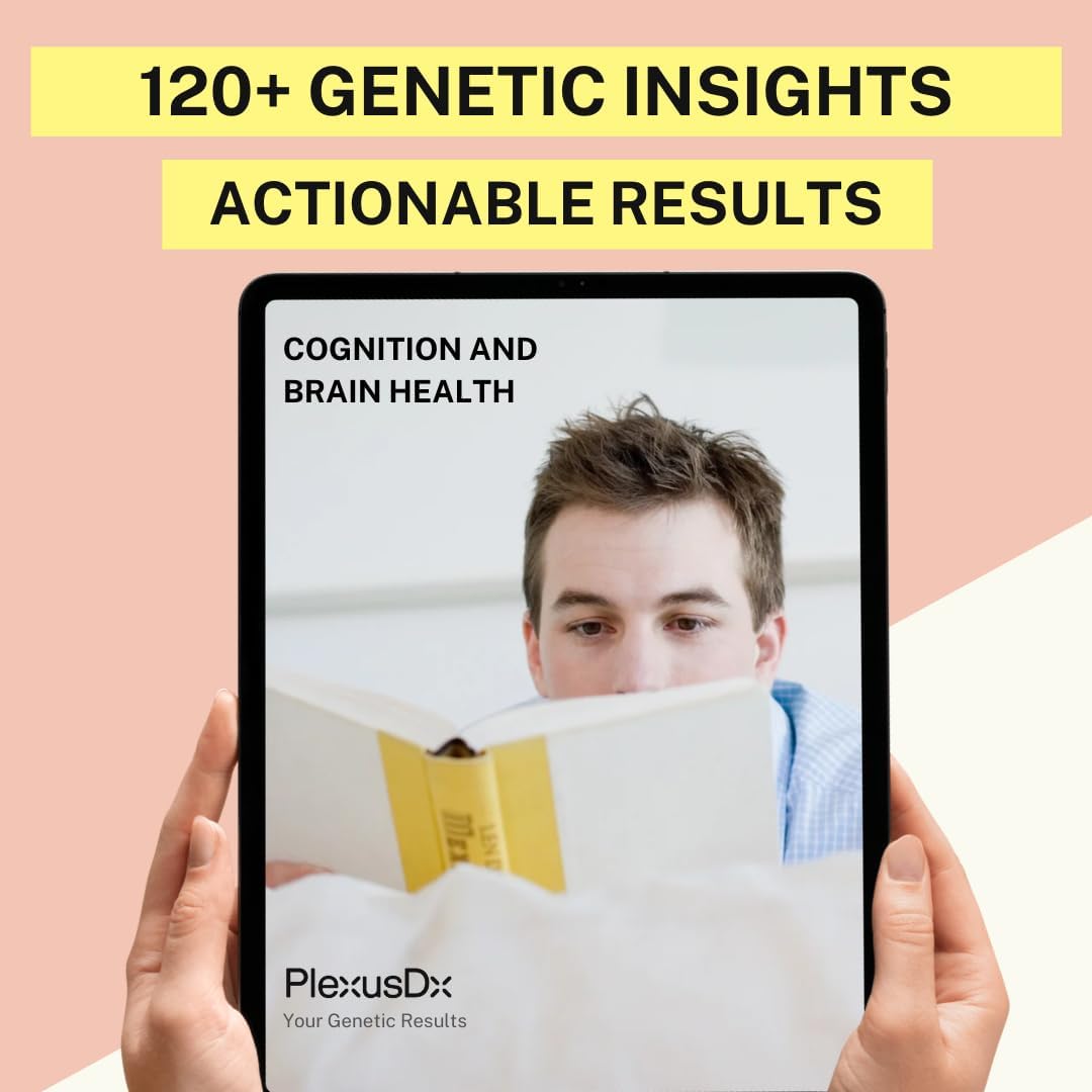 Cognition & Brain Health Genetic Test | 120+ DNA Reports Including Brain Fog, Memory, Attention, and Overall Cognitive Function | Custom Supplement and Lifestyle Recommendations