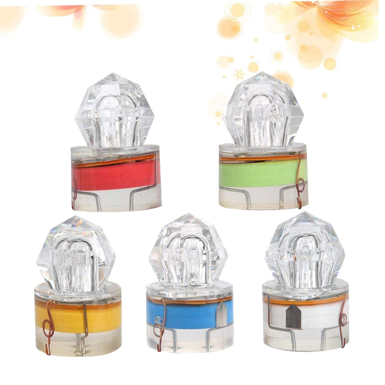 Mipcase 15 PCS Luce di Pesca Subacquea Ha Condotto La Luce Attraente Luce di Notte LED Richiamo di Pesca Ha Condotto La Lampada Subacquea di Notte di Pesca Ha Condotto La Luce di Pesca Ha