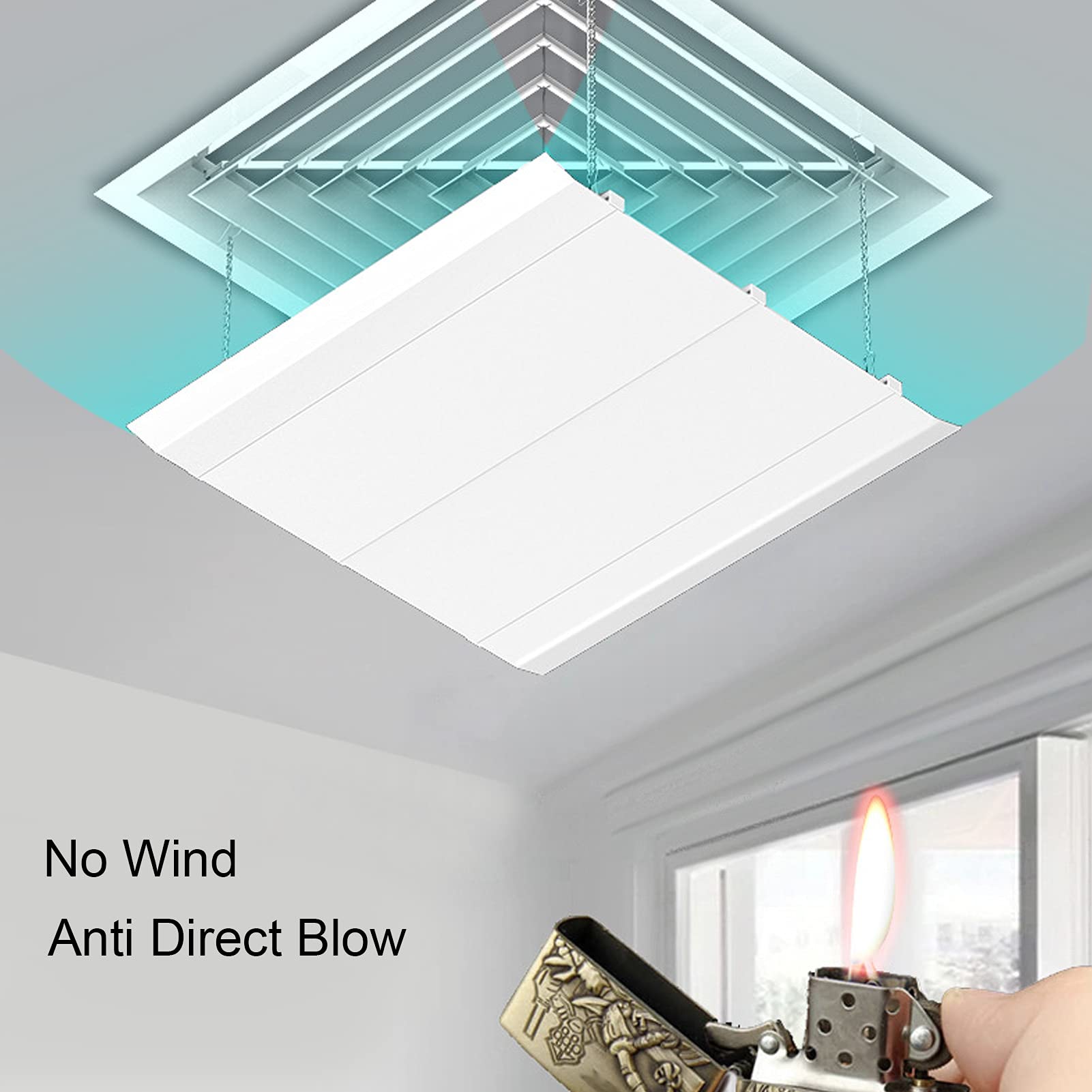 Centralny klimatyzator Osłona przeciwwiatrowa Deflektor zimnego wiatru Przegroda Łatwa instalacja Konstrukcja z haczykiem Bezpieczny materiał ABS 45x45 cm do salonu Sypialnia Biuro