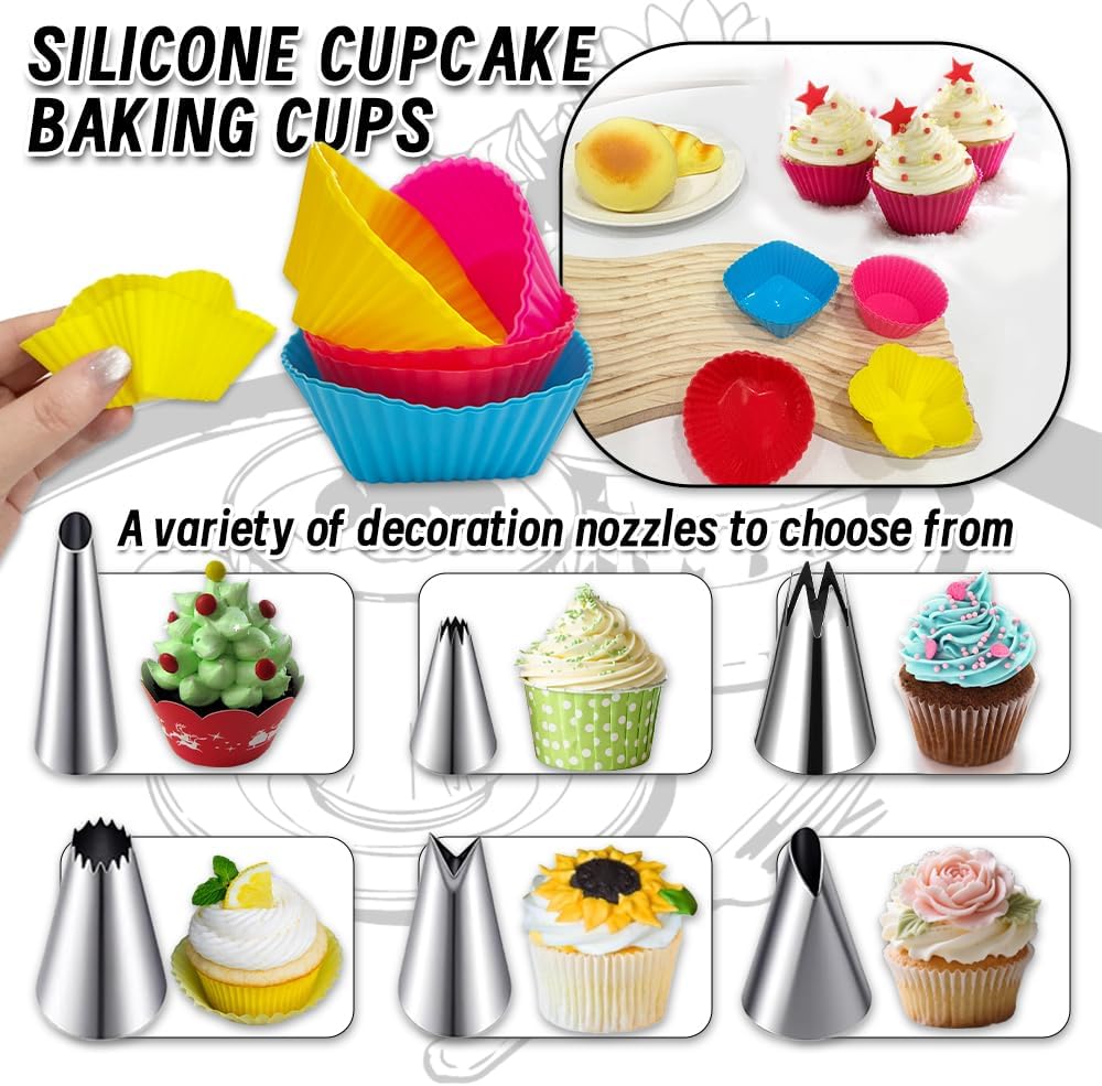 Stainless Steel Dessert Decorating Syringe Set,Cupcake Filler for dessert image 5