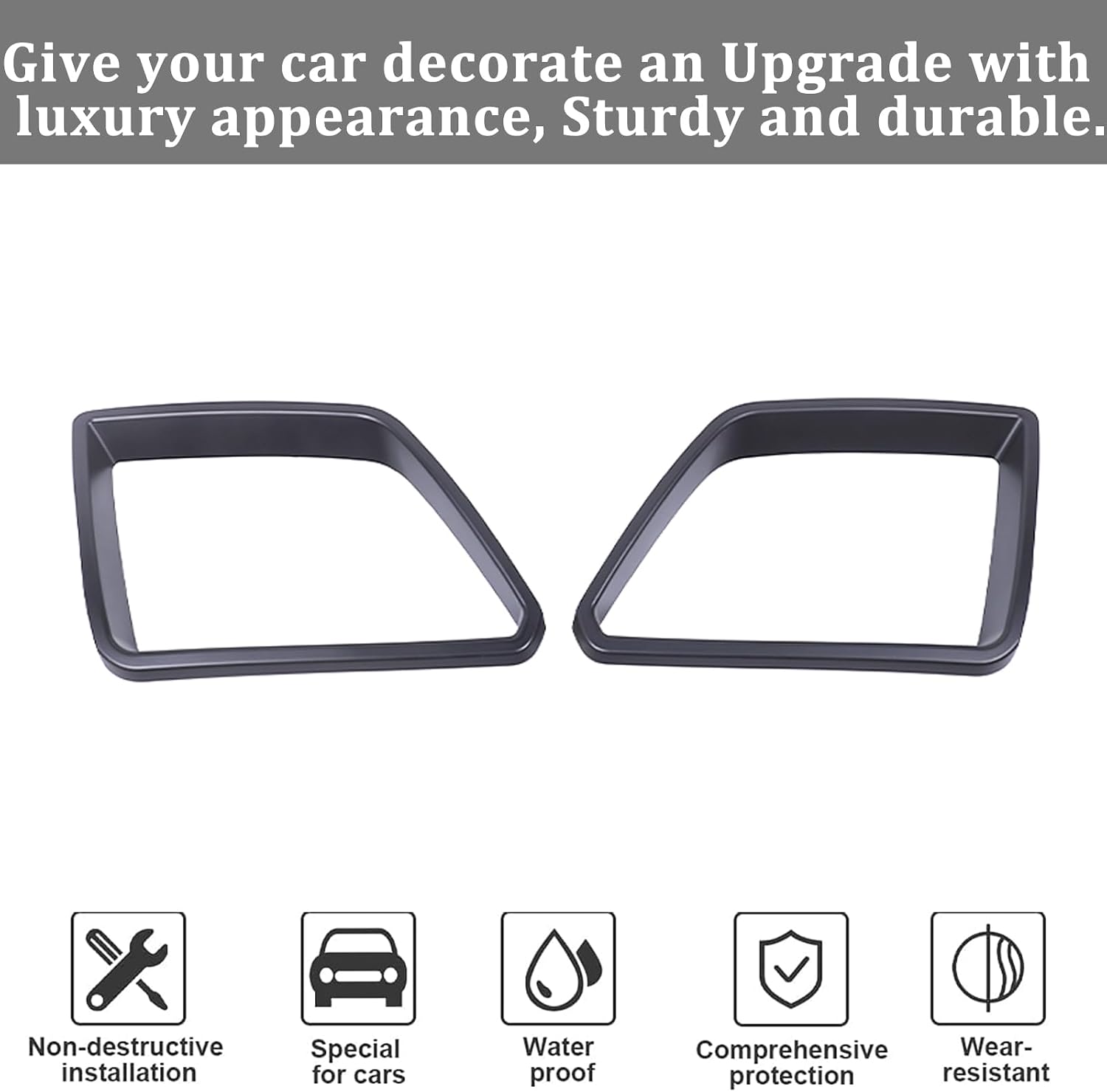 Car Front Bumper Grille Cover Trim Compatible with Pontiac G8 08-09/Holden Commodore 06-12 ABS Front Grille Accent Trim Cover Front Grille Bumper Grill Inserts protective Accessories (Matt black)