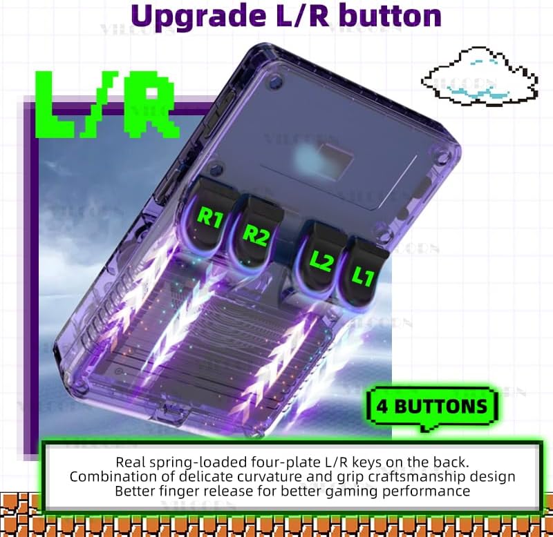 Miniatura 5 de R36S Retro Consola de videojuegos portátil Sistema Linux Pantalla IPS de 3.5 pulgadas Reproductor de video de bolsillo portátil 64GB (blanco)