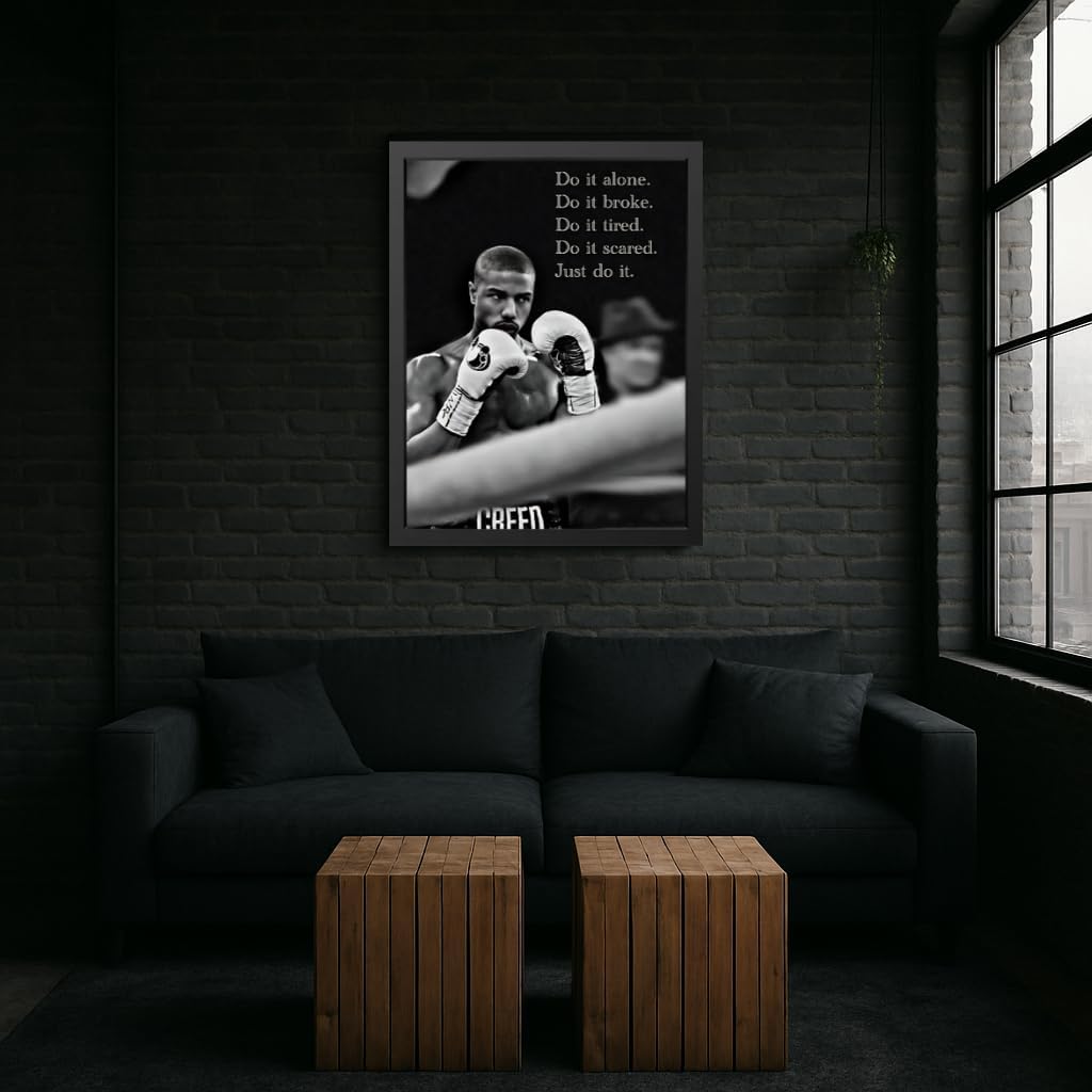 Motivational Poster, Wall Art, Inspirational Quote for Office, Home, Gym, and Classroom Decor, Creed, Boxing Poster, Positive Quote, Stoic, Gym Art
