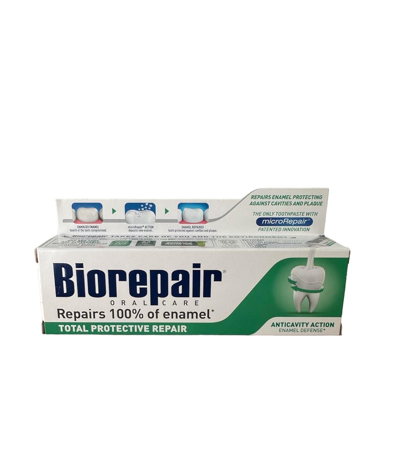 Biorepair Total Protective Repair Toothpaste with microRepair New Formula - 2 5 Fluid Ounce 75ml Tubes Pack of