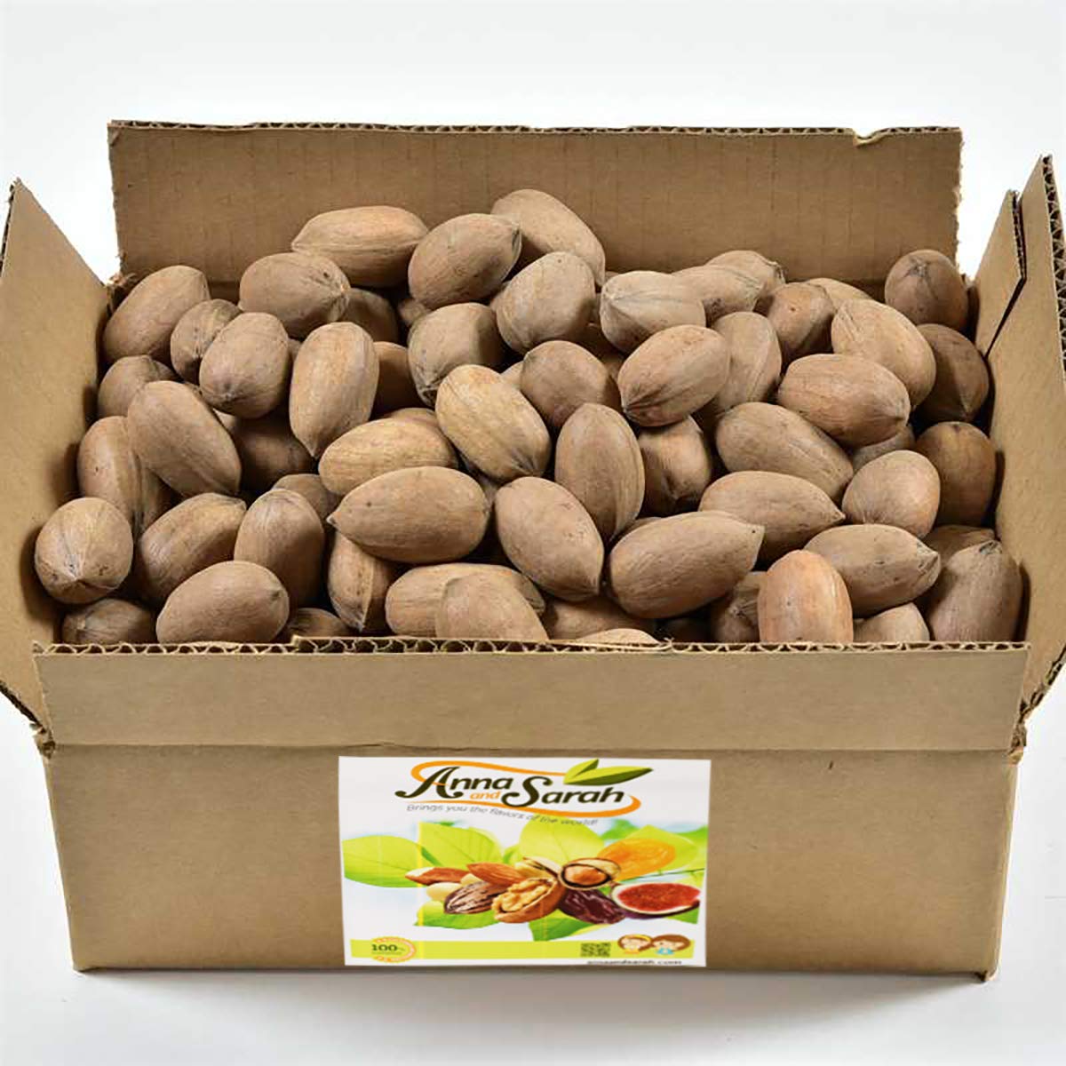 Anna and Sarah Premium Georgian Raw Fresh Pecans in Shell 9 Lbs in Box