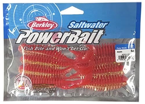 Berkley (バークレー) SWパルスワーム 3.8インチ アカキン MSPW3.8-AKA シーバス ヒラメ ロックフィッシュ 2枚目