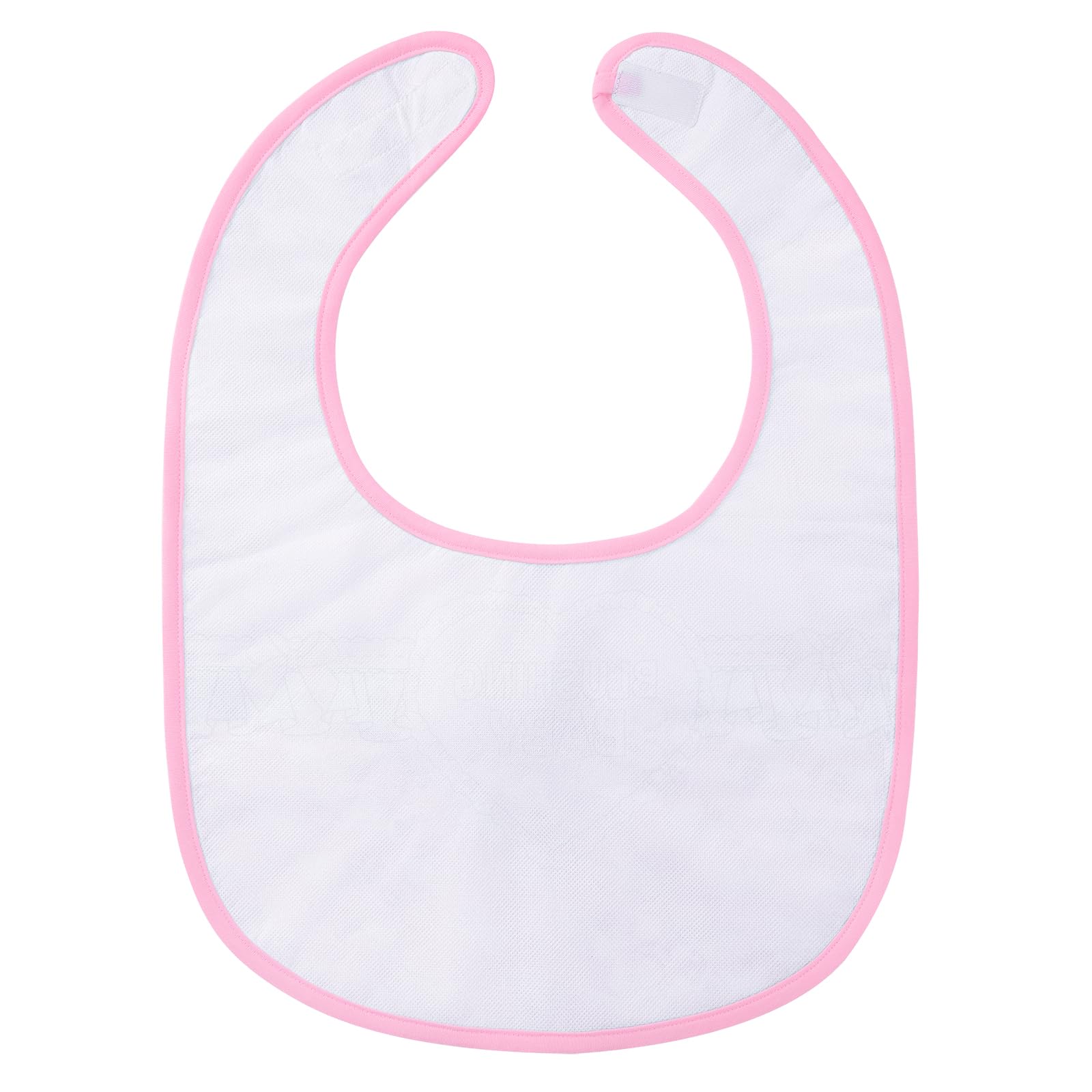 LittleForBig Bawełniany wodoodporny śliniak dla dorosłych z nadrukiem Babydoll z regulowanym zapięciem na rzep - Śliniak dla dorosłych Blushing Baby