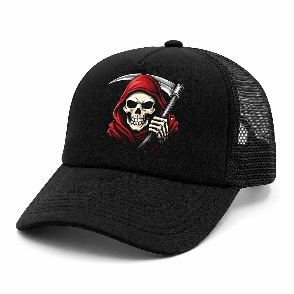 Mesh Baseball Cap Trucker Hat Half net Adjustable Cap for Men & Women | Lightweight Breathable Unisex Hat for Sun Protection | for Workout, Travel, Outdoor Activities & Sports-1pcs-image-26