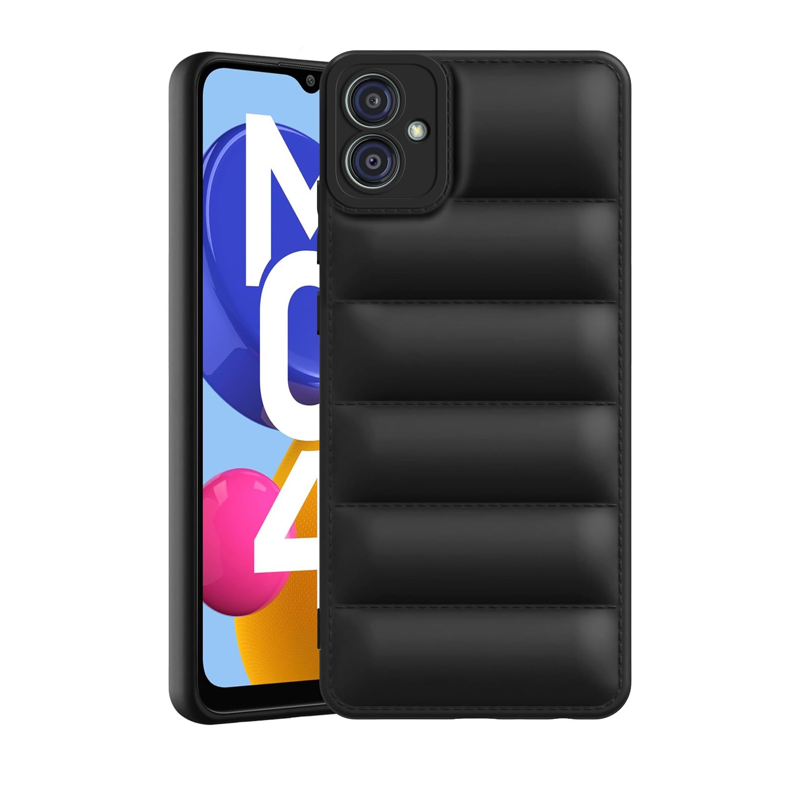 Solimo Rubber Puffer Case Camera Protection Soft Back Cover for Samsung Galaxy M04 / F04 / A04E-Black (B0CV54YSZ9) Amazon Price History, Amazon Price Tracker