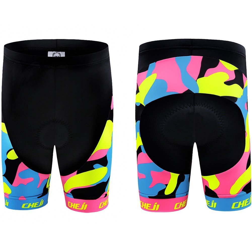 Set di Maglia Ciclismo per Bambino (Maglia Bici a Manica Corta + Pantaloncini con Imbottitura)