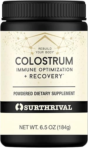 Surthrival polvo de calostro 65oz optimización inmune y recuperación suplemento dietético en polvo salud intestinal apoyo inmune amigable con Keto Surthrival polvo de calostro 65oz optimización inmune y recuperación suplemento dietético en polvo salud intestinal apoyo inmune amigable con Keto