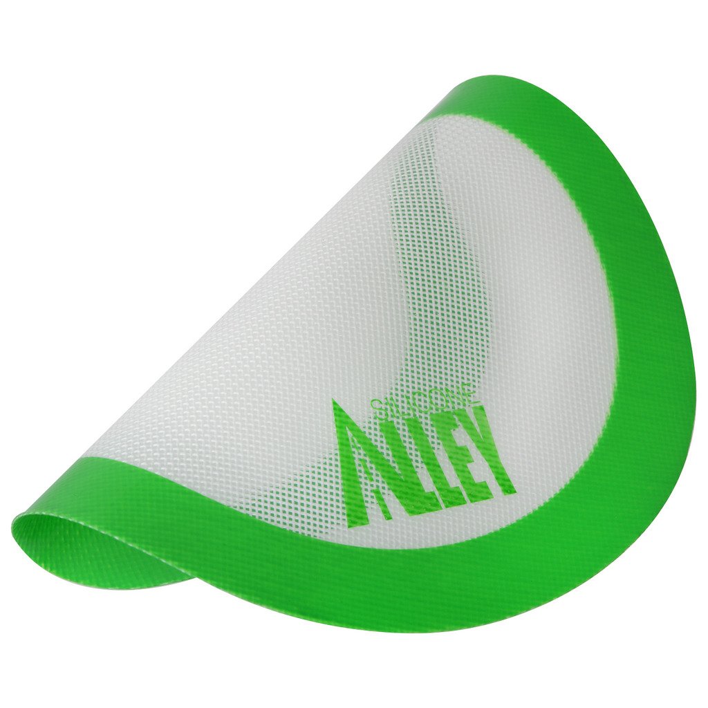 3 x Antihaft-Matten-Pad/Silikon-Rollmatte zum Backen, Gebäck, groß, rund, 24,1 cm, Grün