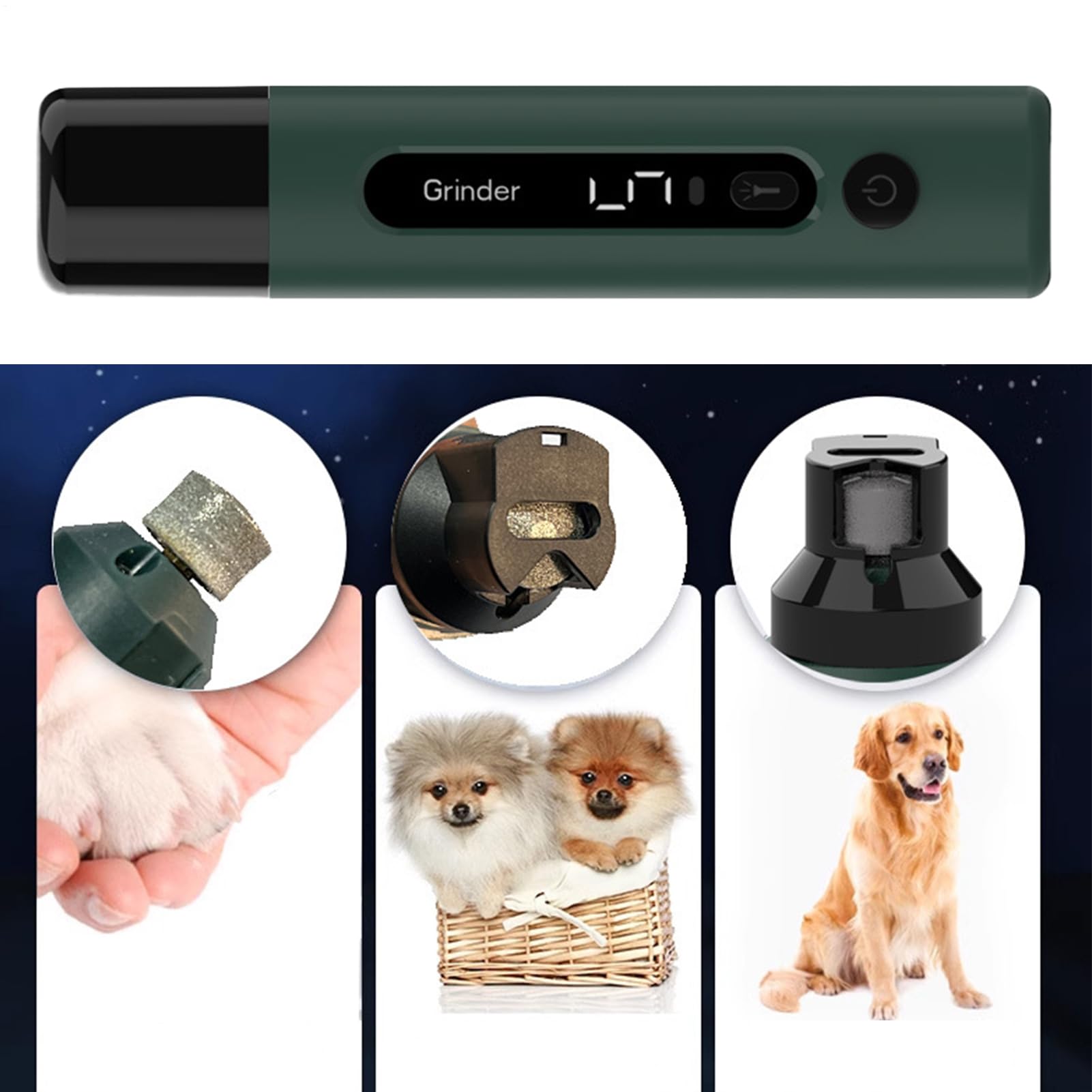 Limador Uñas Silencioso Para Perros Cuidado De Uñas Para Gatos, Portátil, | Ajustable Suministros De Aseo, Hogar, Viajes, Doméstico Y Comercial