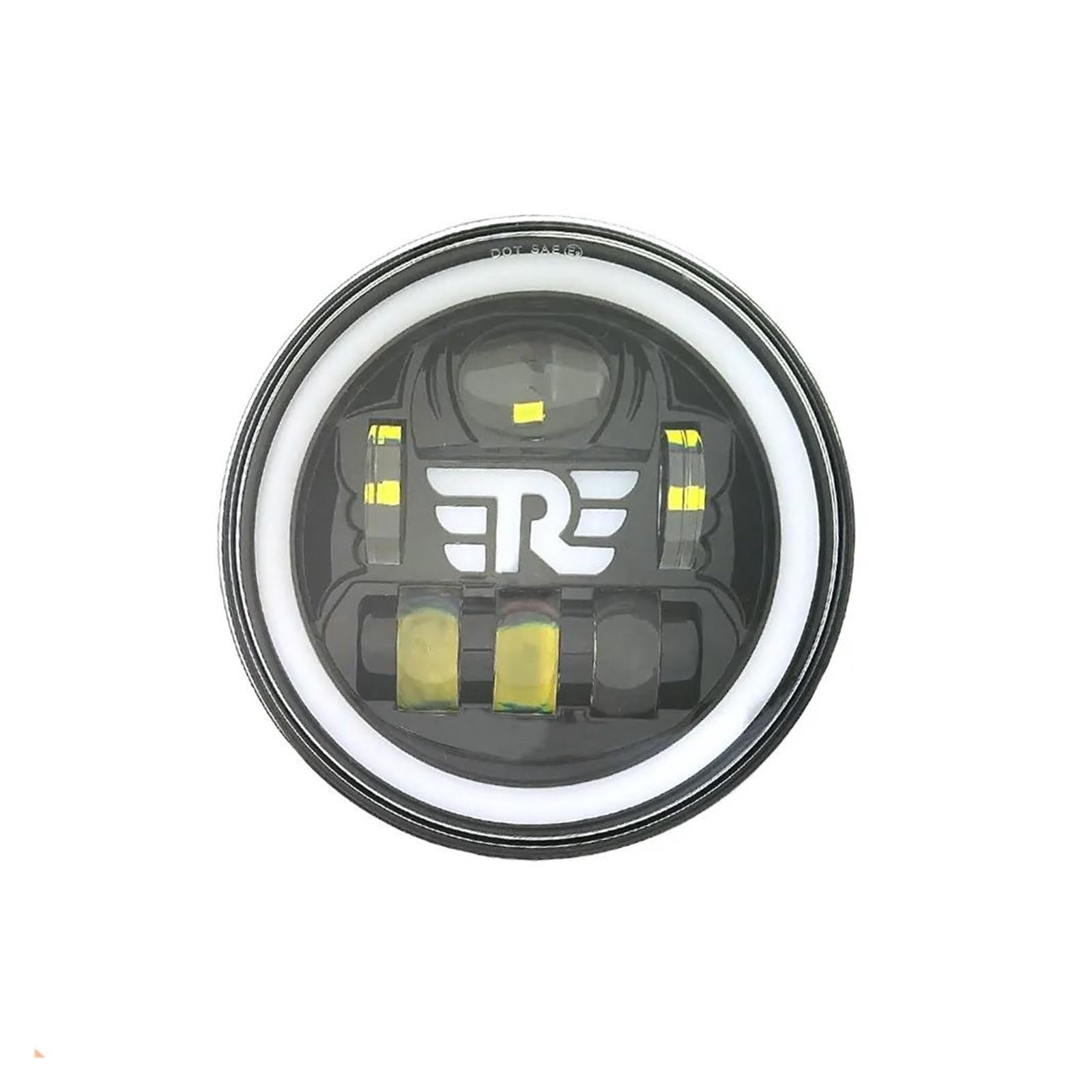 Moto Phare pour Royal pour Enfield Himalayen 400 411 650 350 Café Racer 7 "Phare De Moto 7 Pouces Phare De Moto LED Lumières Halo DRL Lampe Moto Phare Avant
