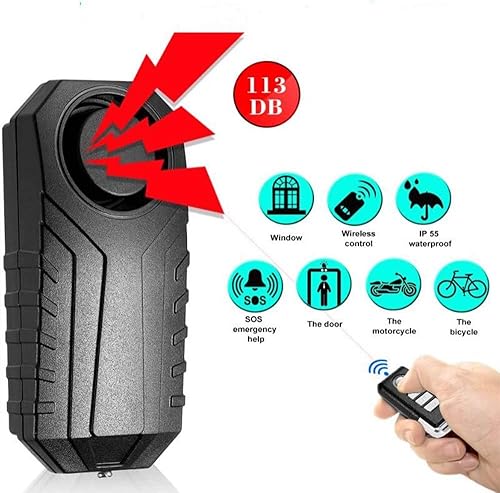 Miniatura 4 de Kit de alarma antirrobo para motocicleta con cerraduras de casco para bicicleta, bicicletas de montaña, motocicleta para evitar robos en la puerta,