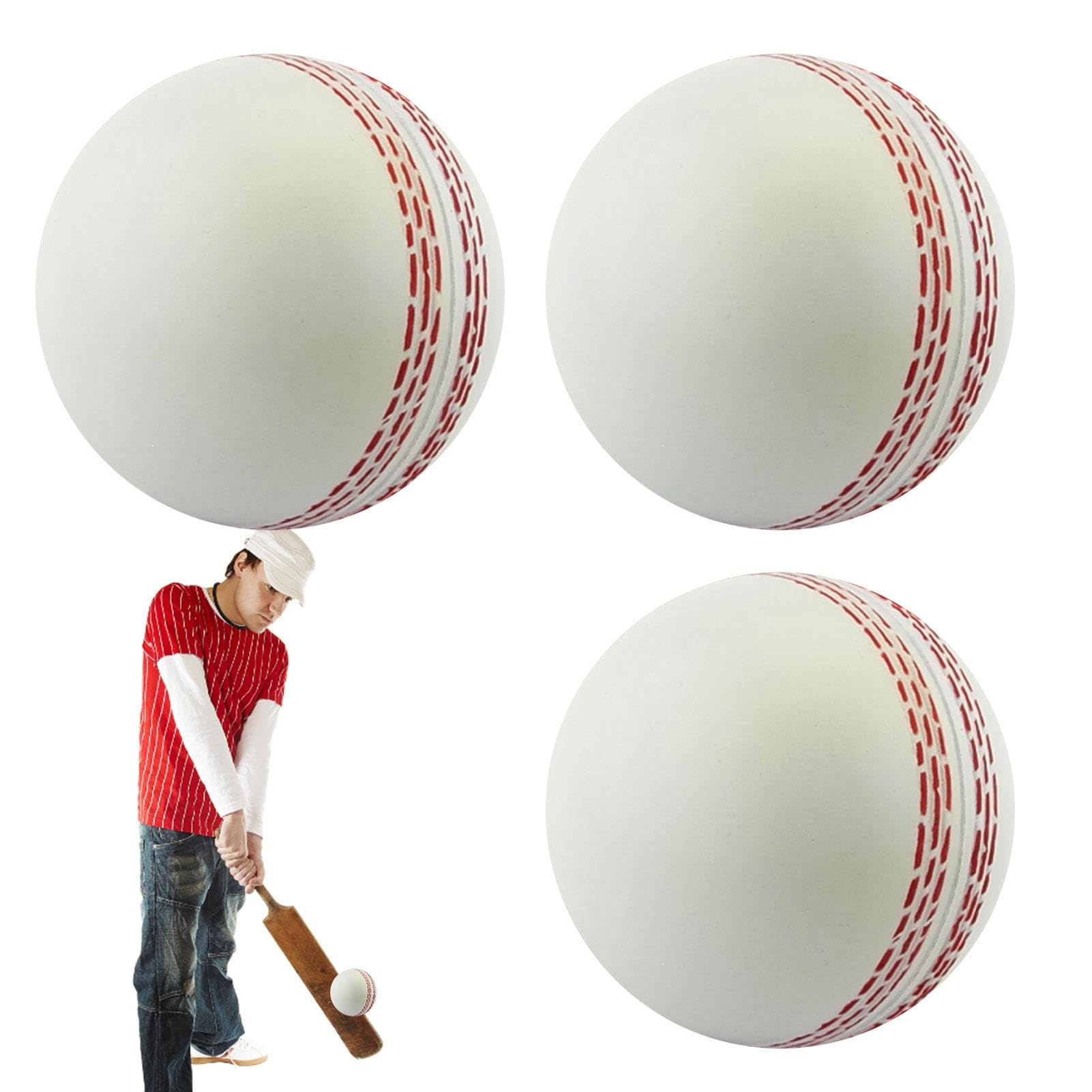 Fulenyi Bolas de Cricket de Entrenamiento Flexibles para Interior y Exterior