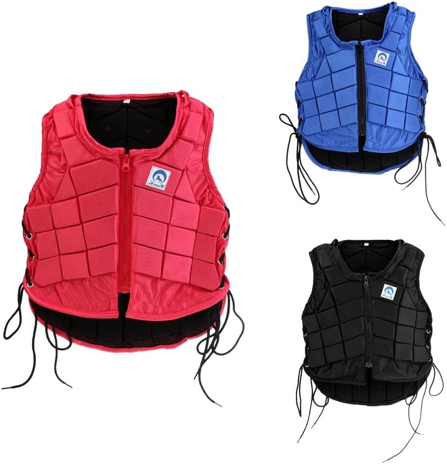 QSTDGVPW 乗馬用EVAパッド入りベスト - 大人と子供に適しています