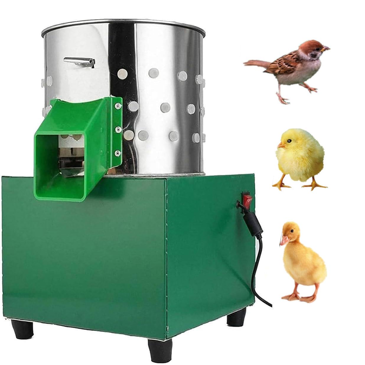Spennatrice per polli commerciale, spiumaggio per pollame con 110 dita di gomma, macchina per la spiumaggio di pollo e tacchino, per macelli agricoli Home